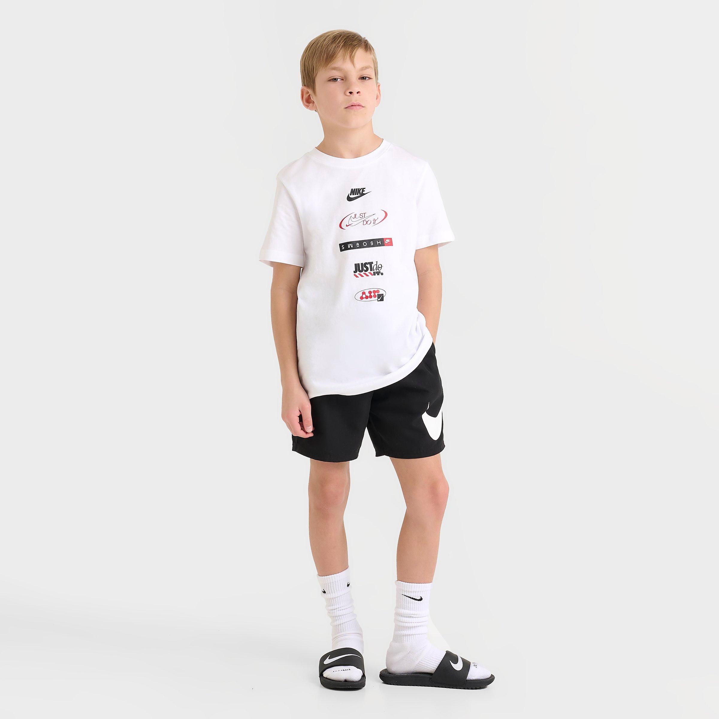 Big Kids' Nike Stacked Logo Swim Shorts