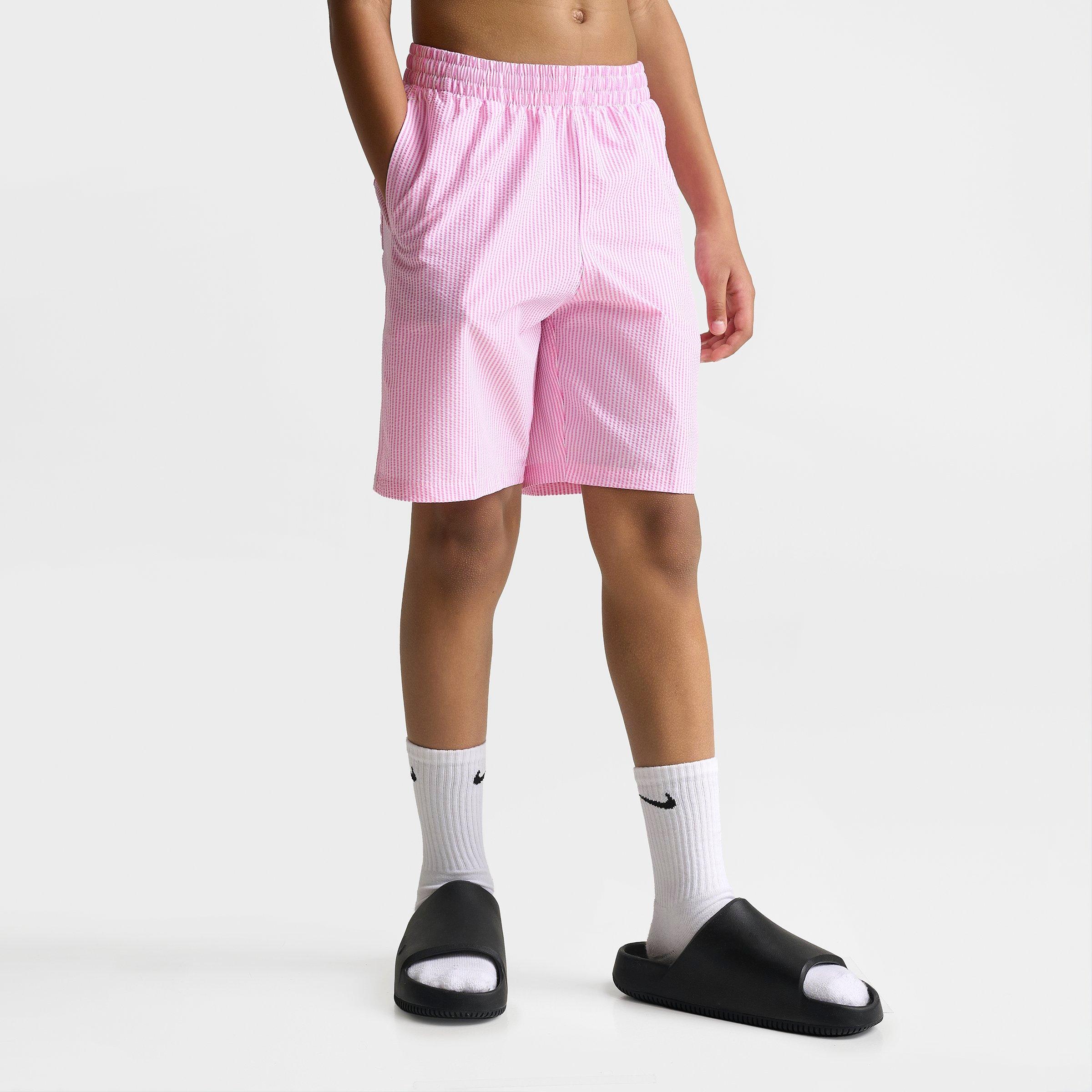 Big Kids' Nike Seersucker Ripple Brief-Lined 7" Volley Swim Shorts