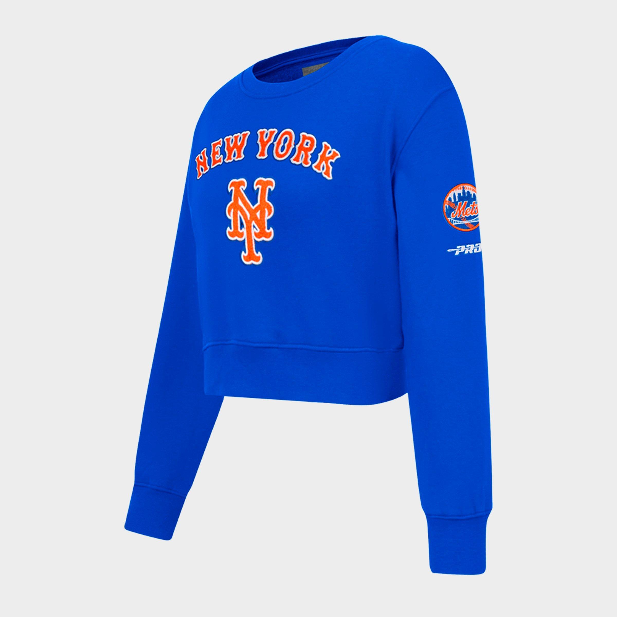 Girls' Big Kids' Pro Standard New York Mets MLB Classic Fleece Crewneck Sweatshirt