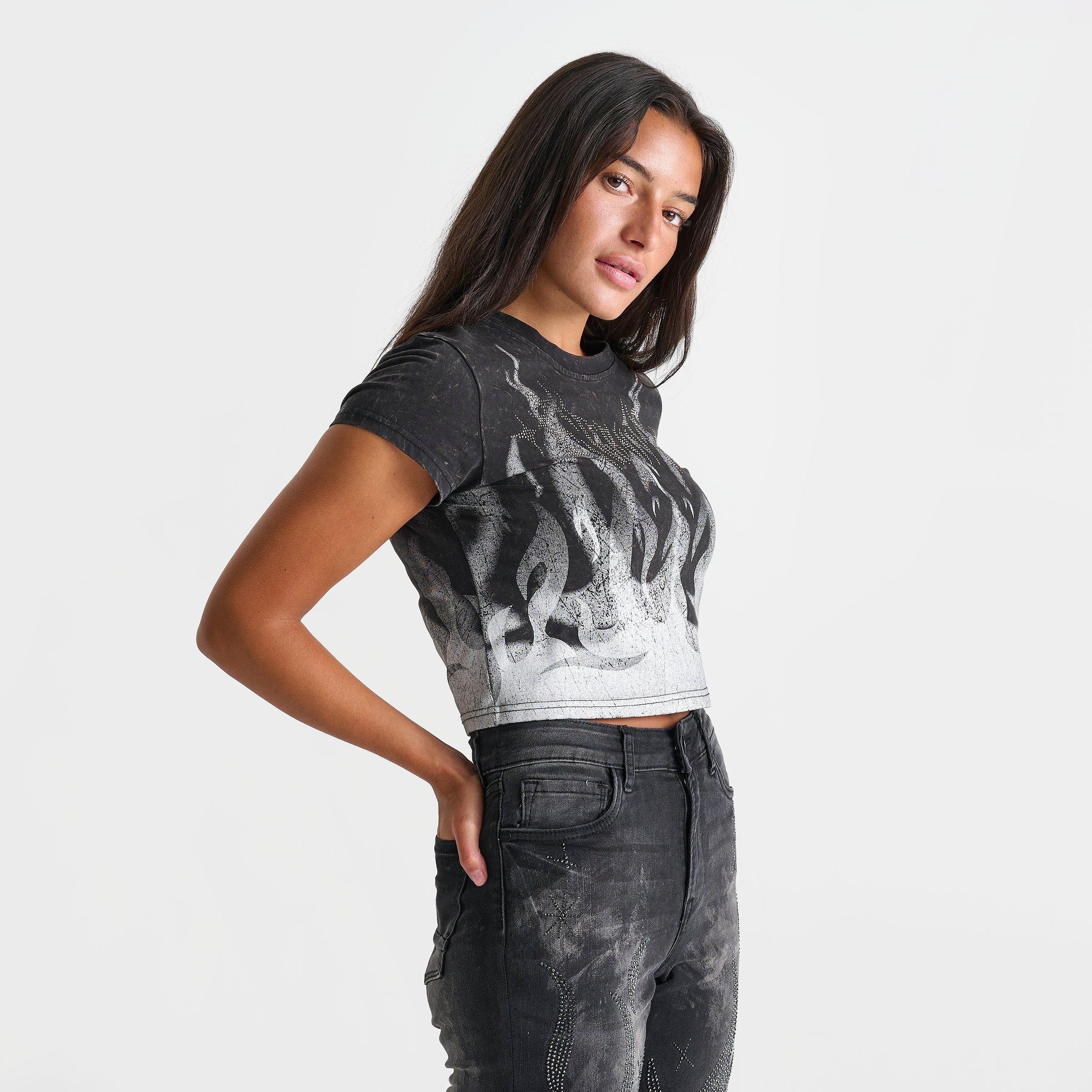 Women's Smoke Rise Kara Flame Crop T-Shirt