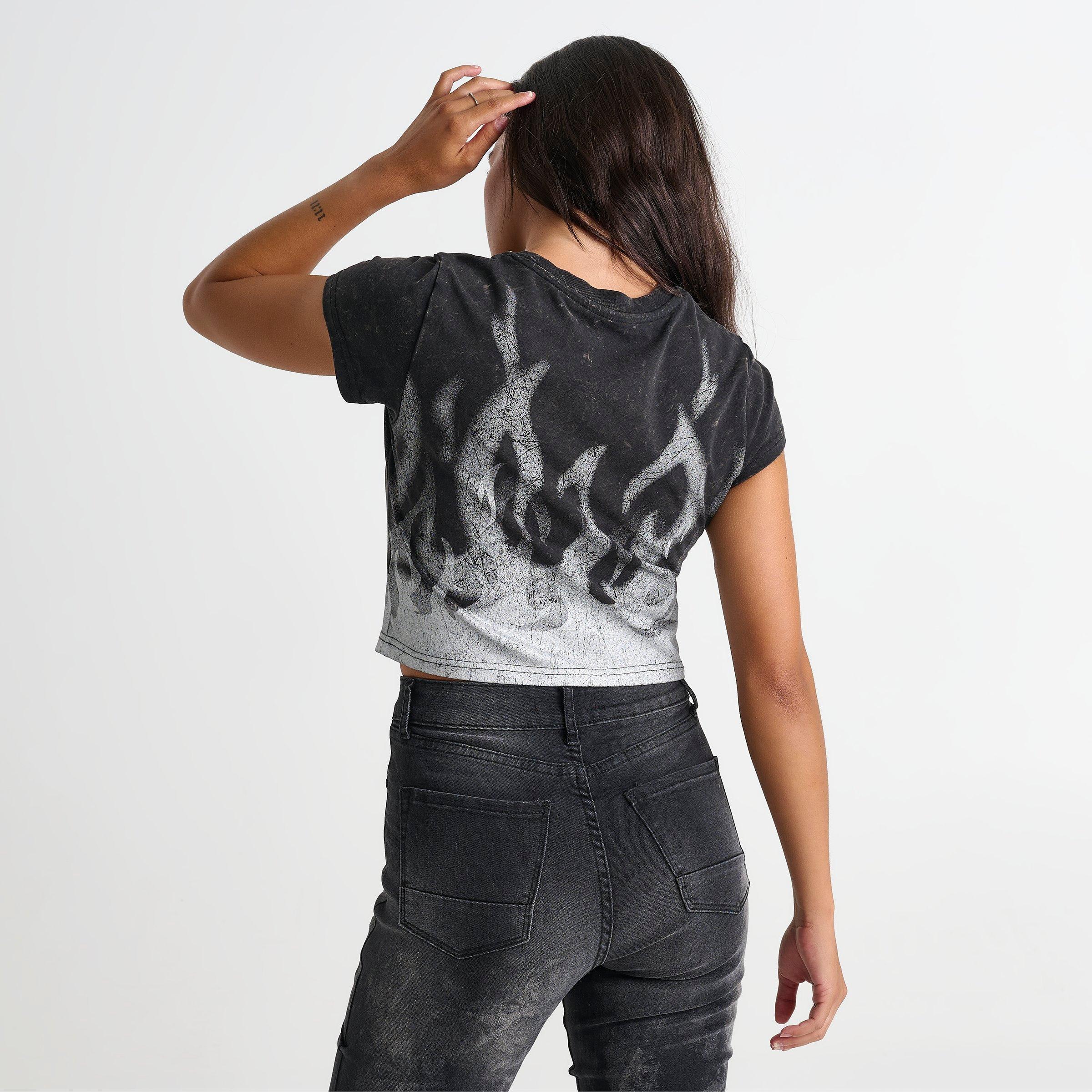Women's Smoke Rise Kara Flame Crop T-Shirt