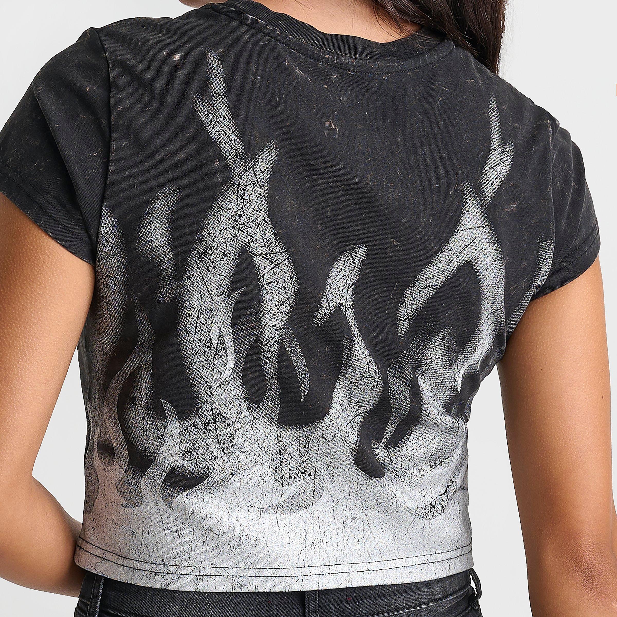 Women's Smoke Rise Kara Flame Crop T-Shirt
