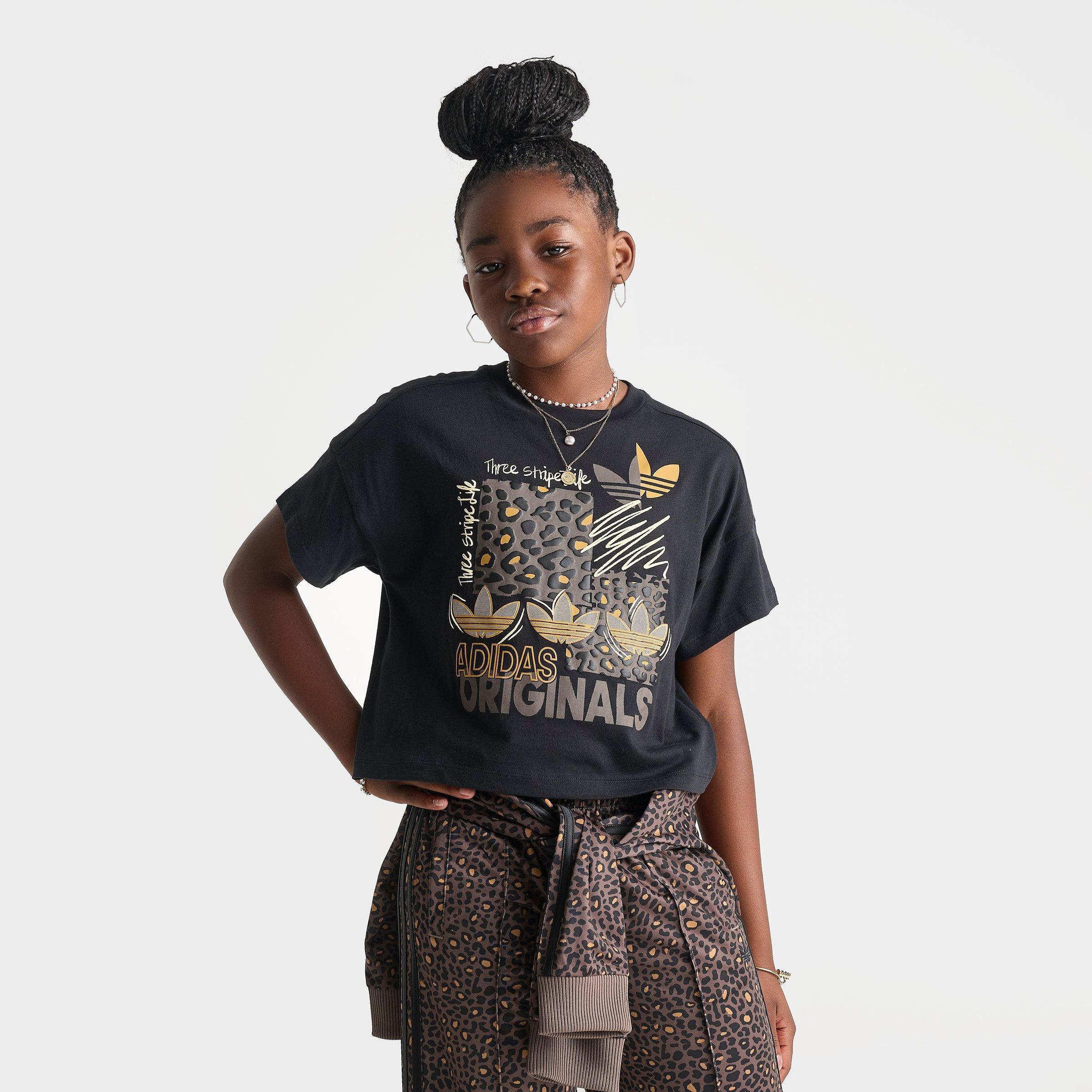 Girls' Big Kids' adidas Originals Leopard Collage T-Shirt