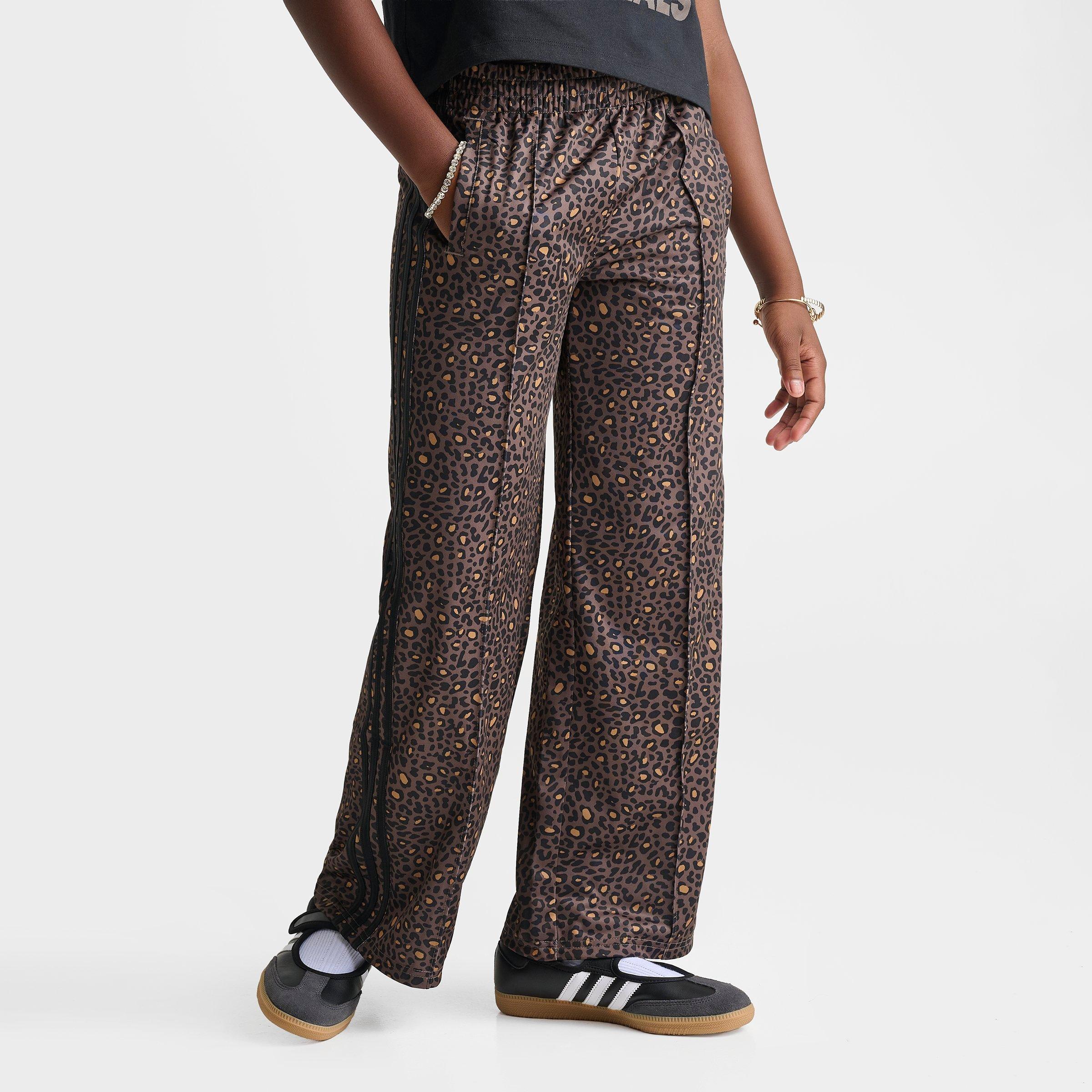 Girls' Big Kids' adidas Originals Leopard Firebird Wide Leg Track Pants