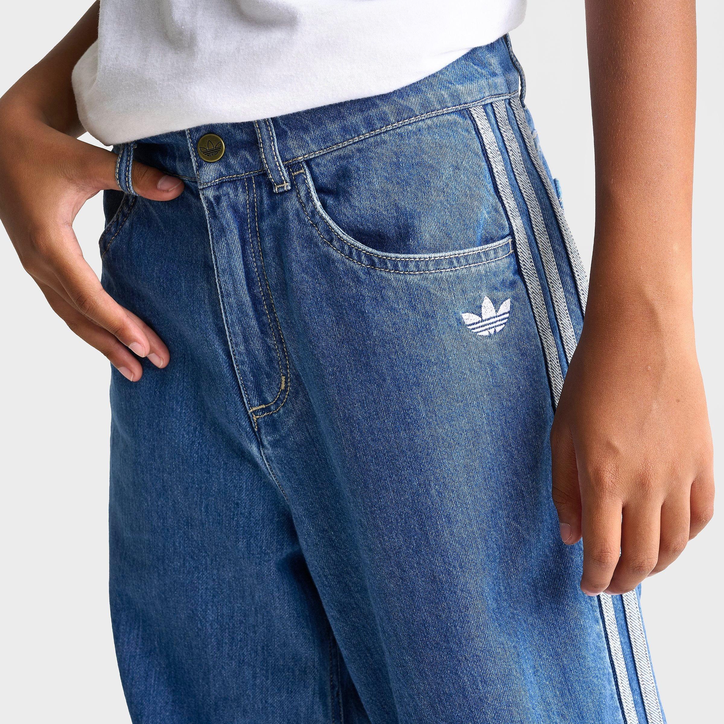 Big Kids' adidas Originals 3-Stripes Denim Jeans