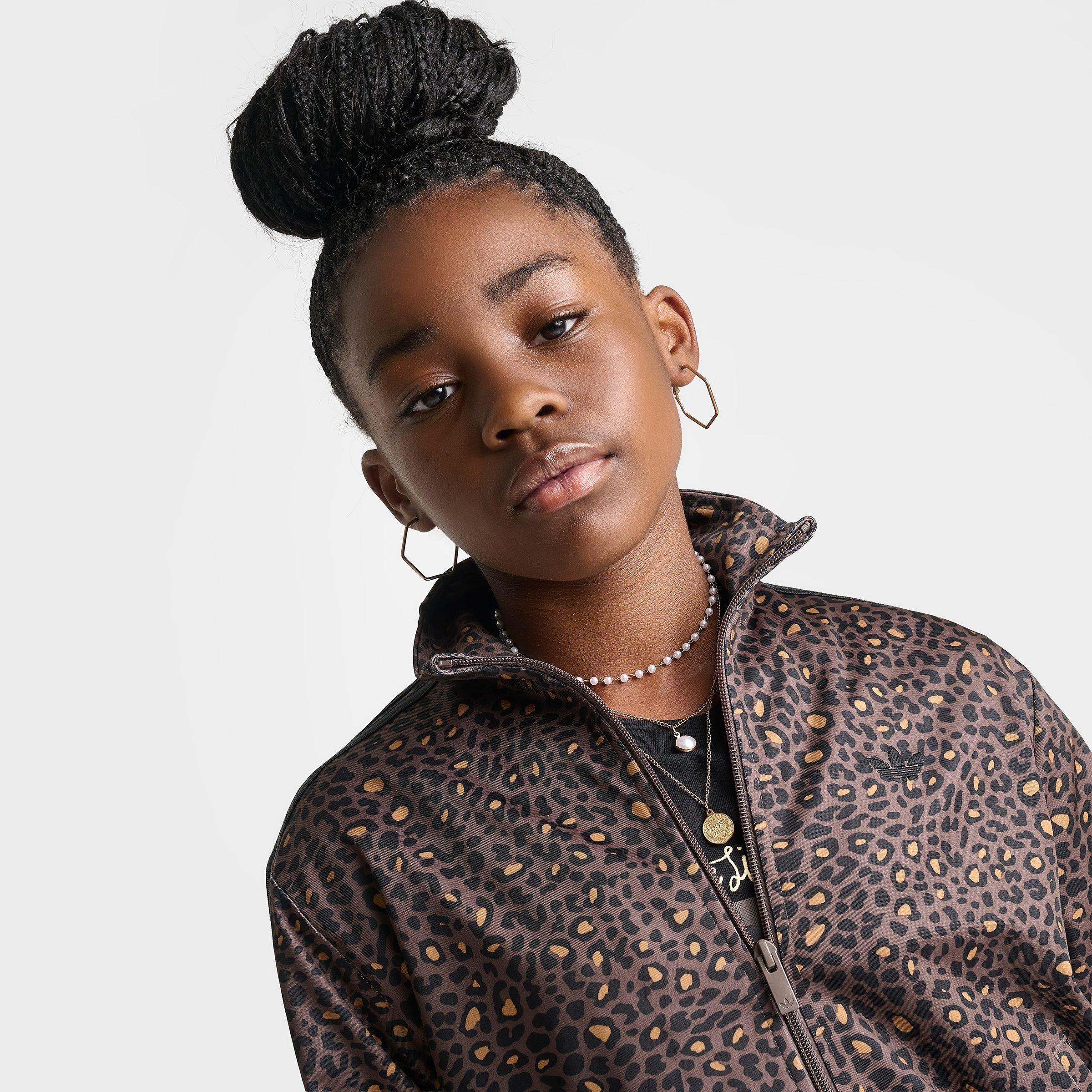 Girls' Big Kids' adidas Originals Leopard Firebird Track Jacket