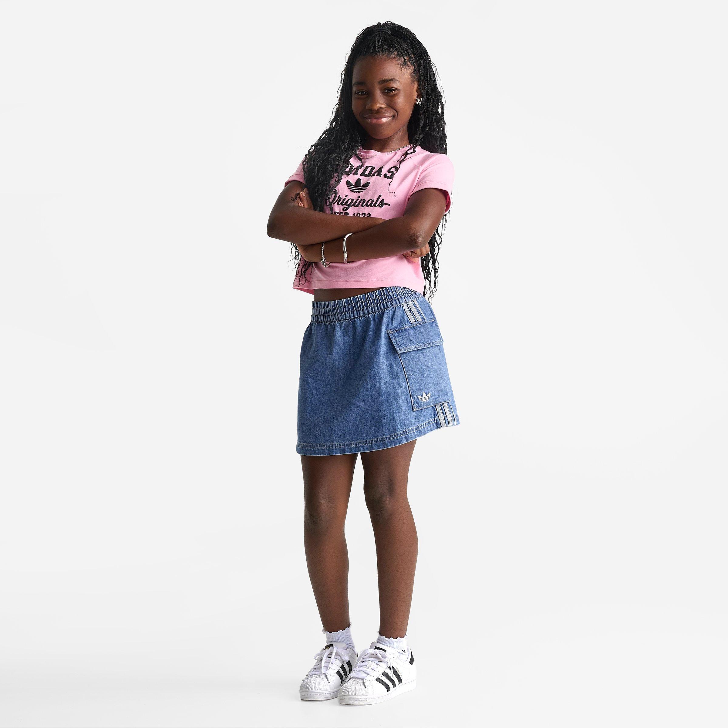 Girls' Big Kids' adidas Originals Denim Cargo Skirt