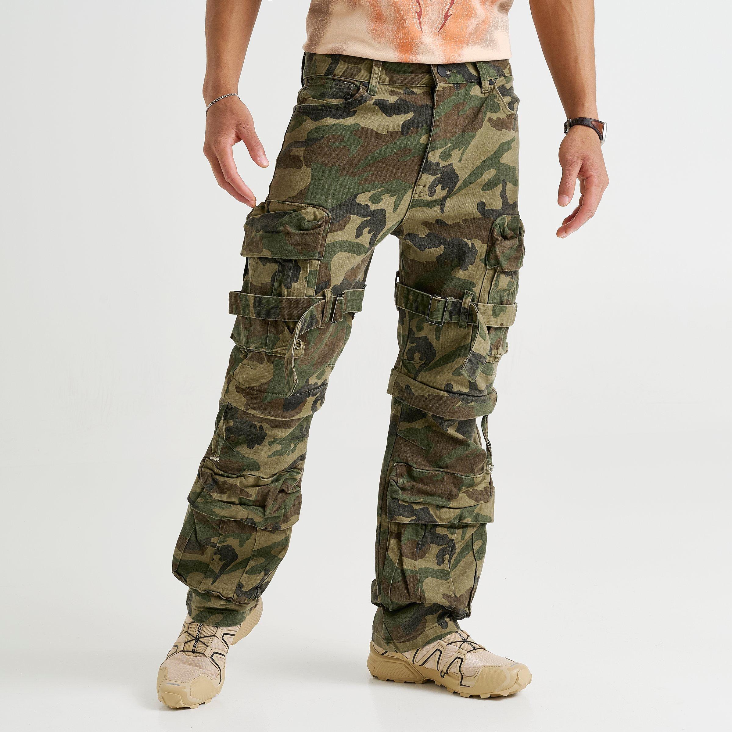 Men's Smoke Rise Stacked Utility Cargo Denim Jeans