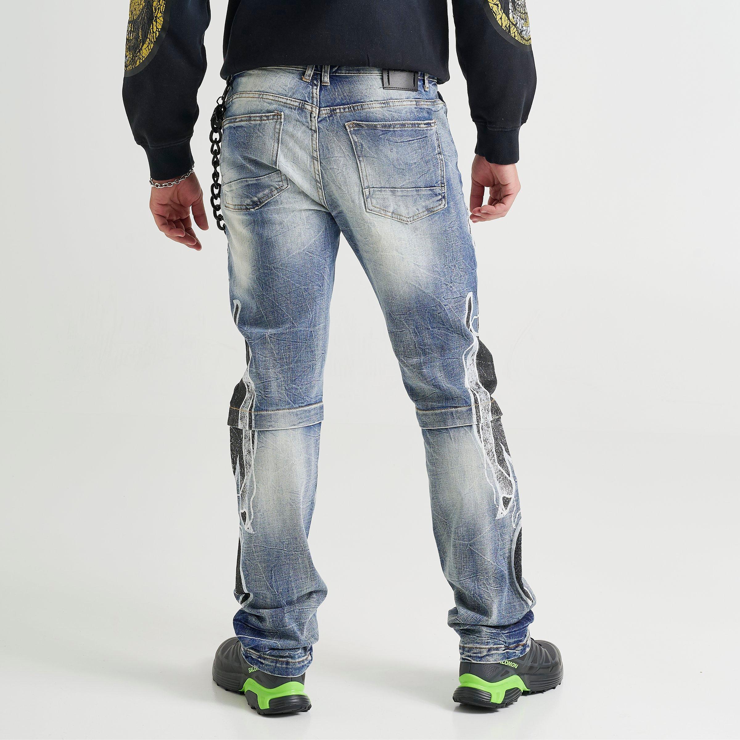 Men's Smoke Rise Unbreakable Flames Straight Denim Jeans