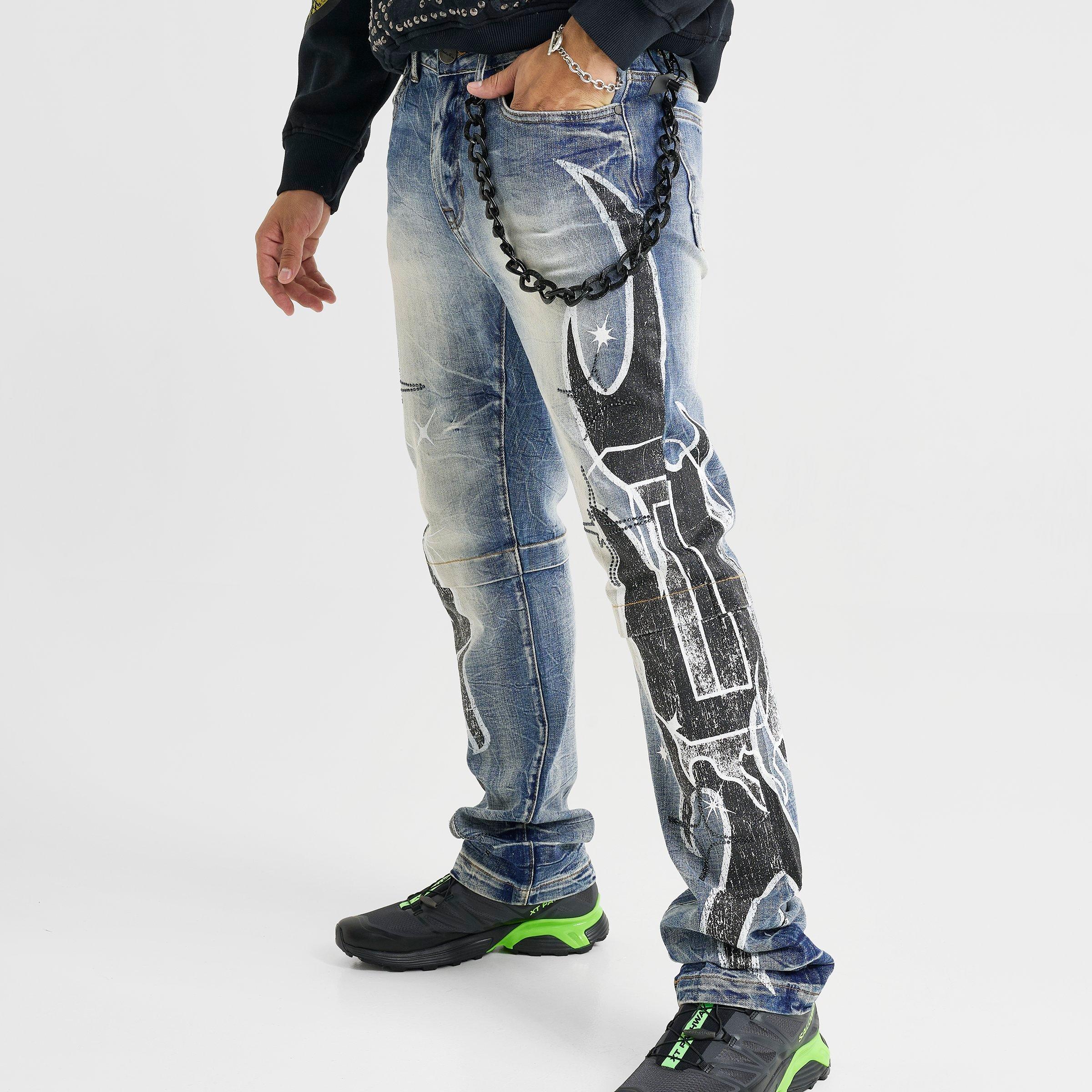 Men's Smoke Rise Unbreakable Flames Straight Denim Jeans