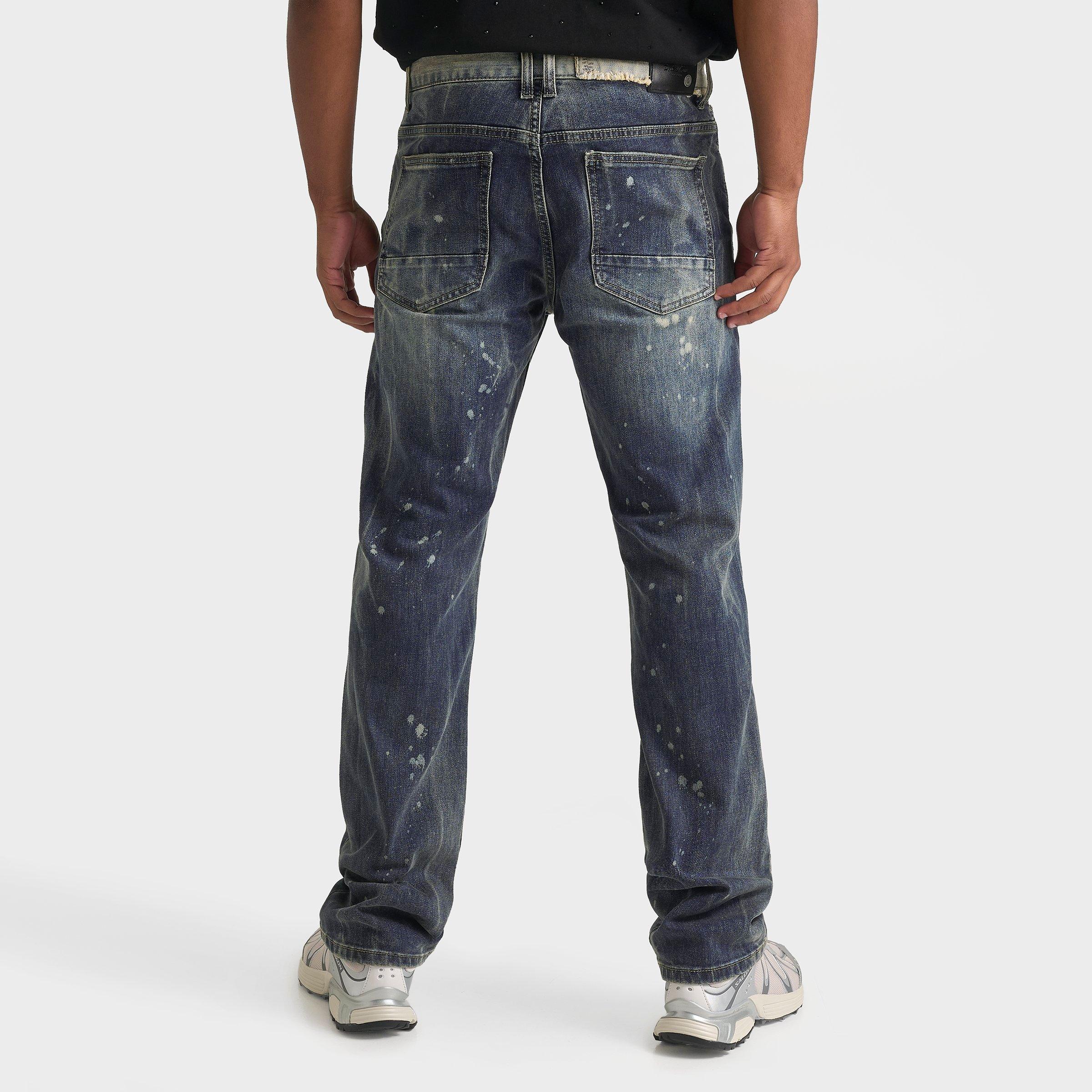 Men's Smoke Rise Distressed Straight Leg Denim Jeans