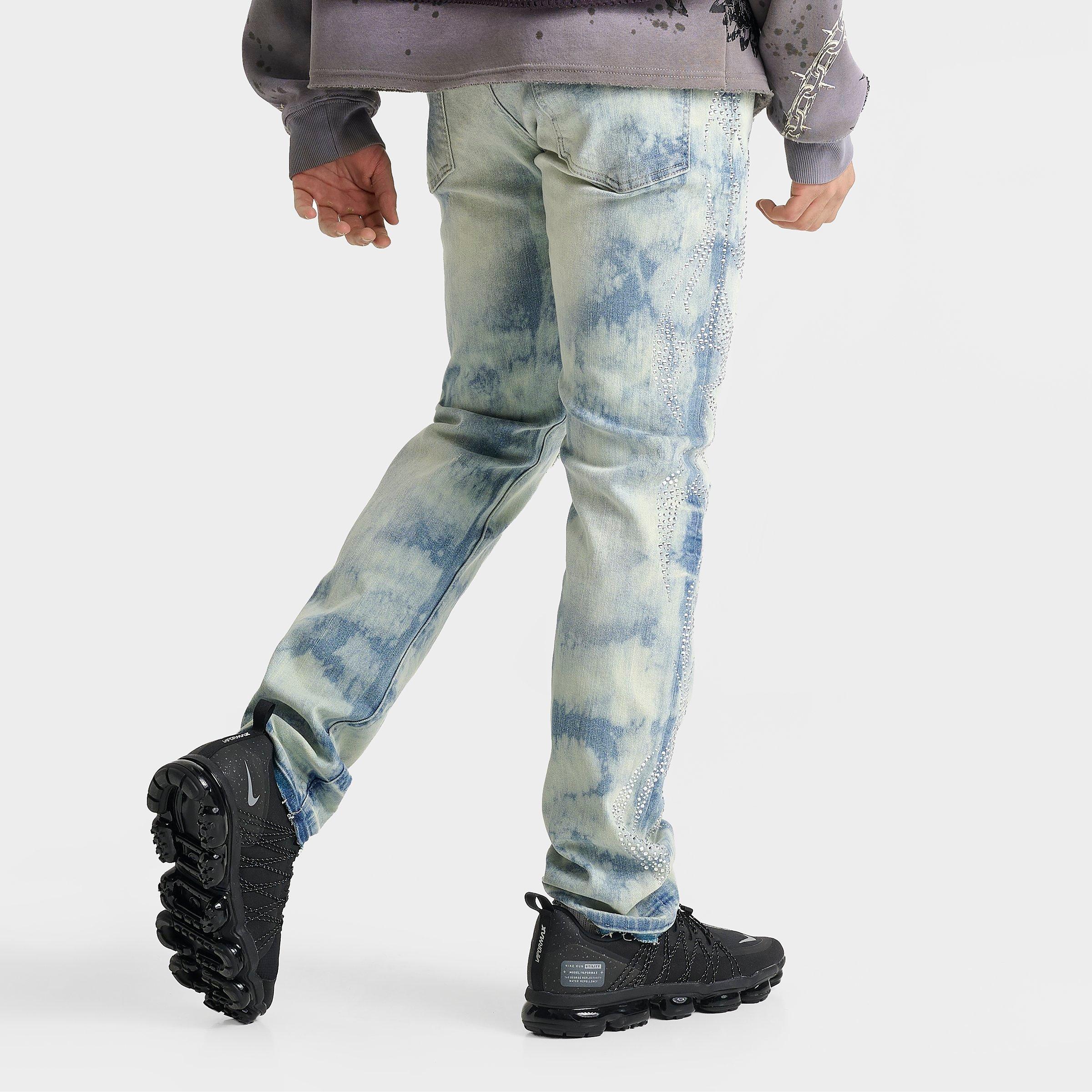 Men's Smoke Rise Rhinestone Scorpion Ripped Denim Jeans