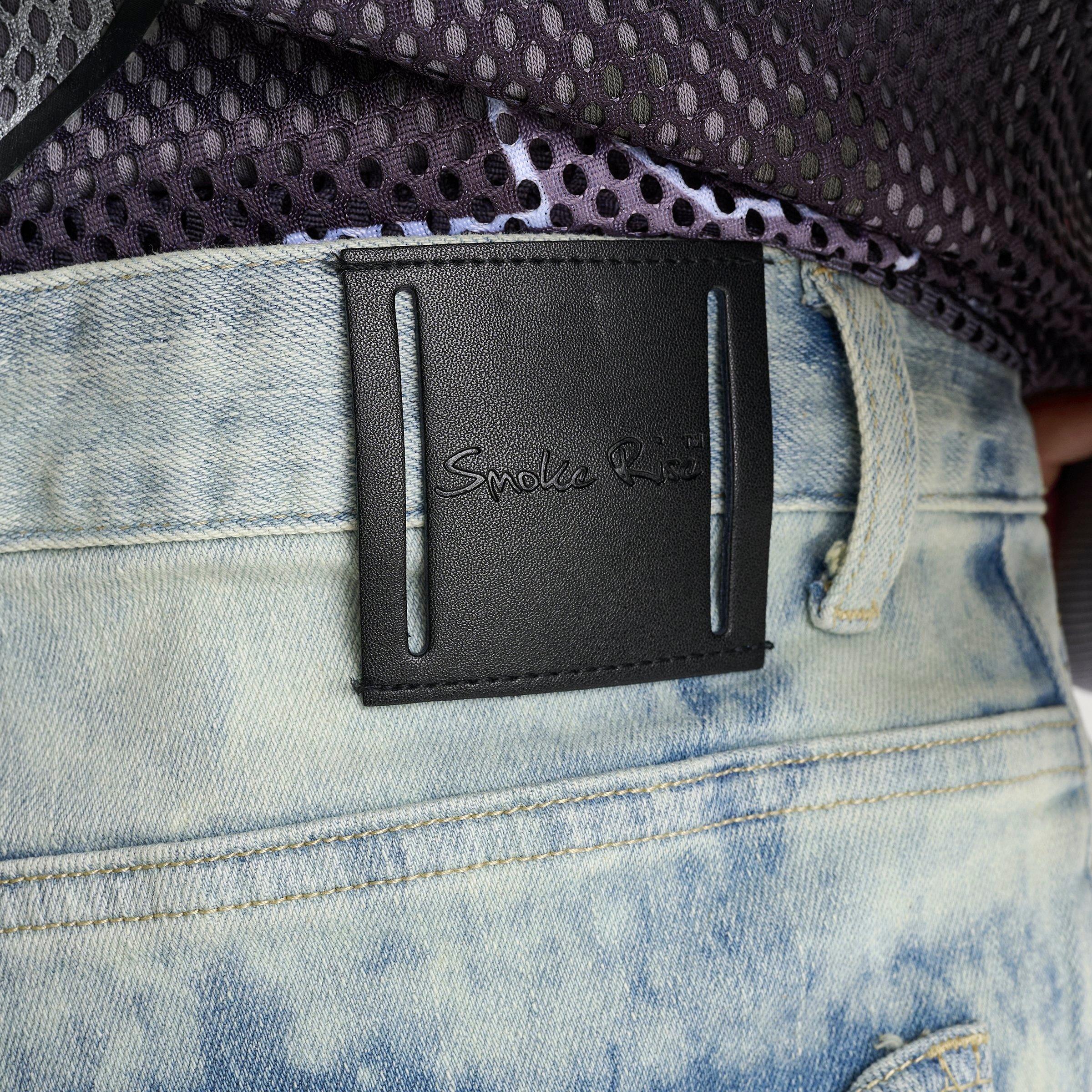 Men's Smoke Rise Rhinestone Scorpion Ripped Denim Jeans