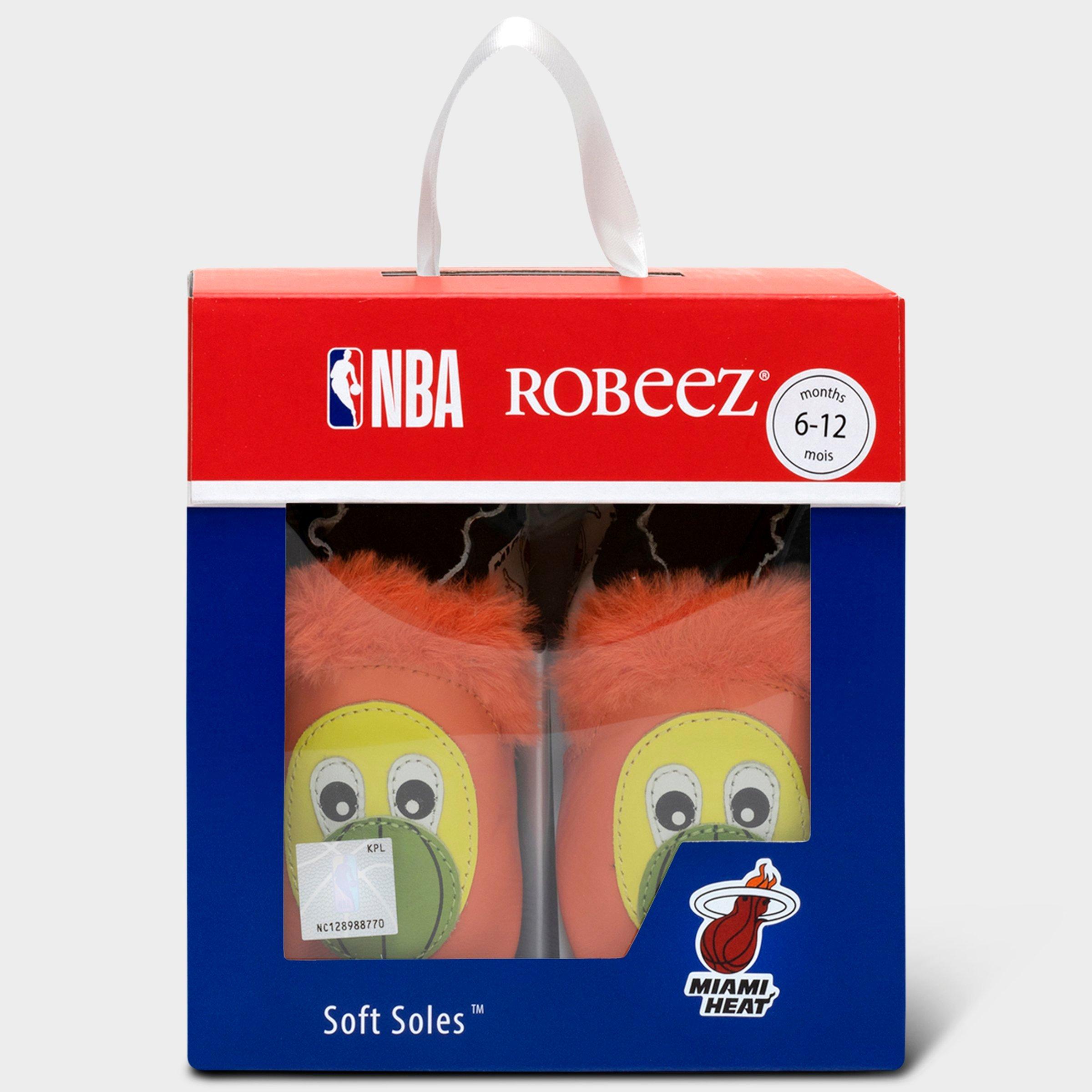 Infant Robeez Miami Heat Mascot NBA Soft Sole Casual Shoes