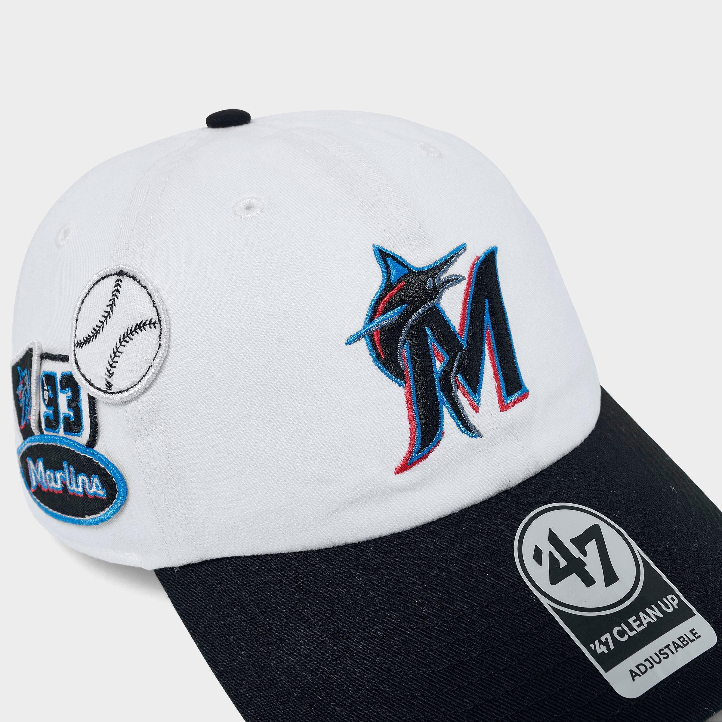 '47 Miami Marlins MLB Badges Clean Up Strapback Hat
