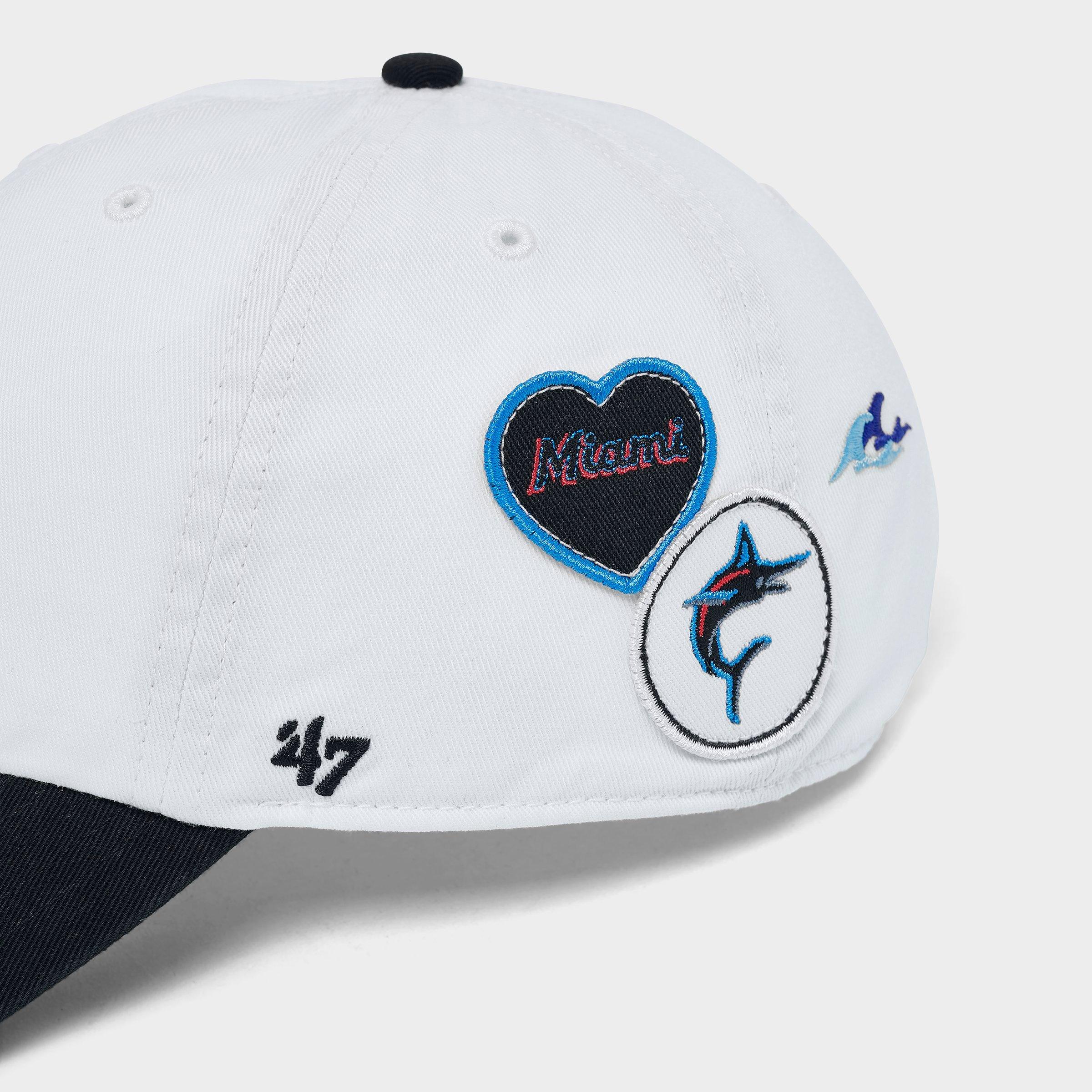 '47 Miami Marlins MLB Badges Clean Up Strapback Hat