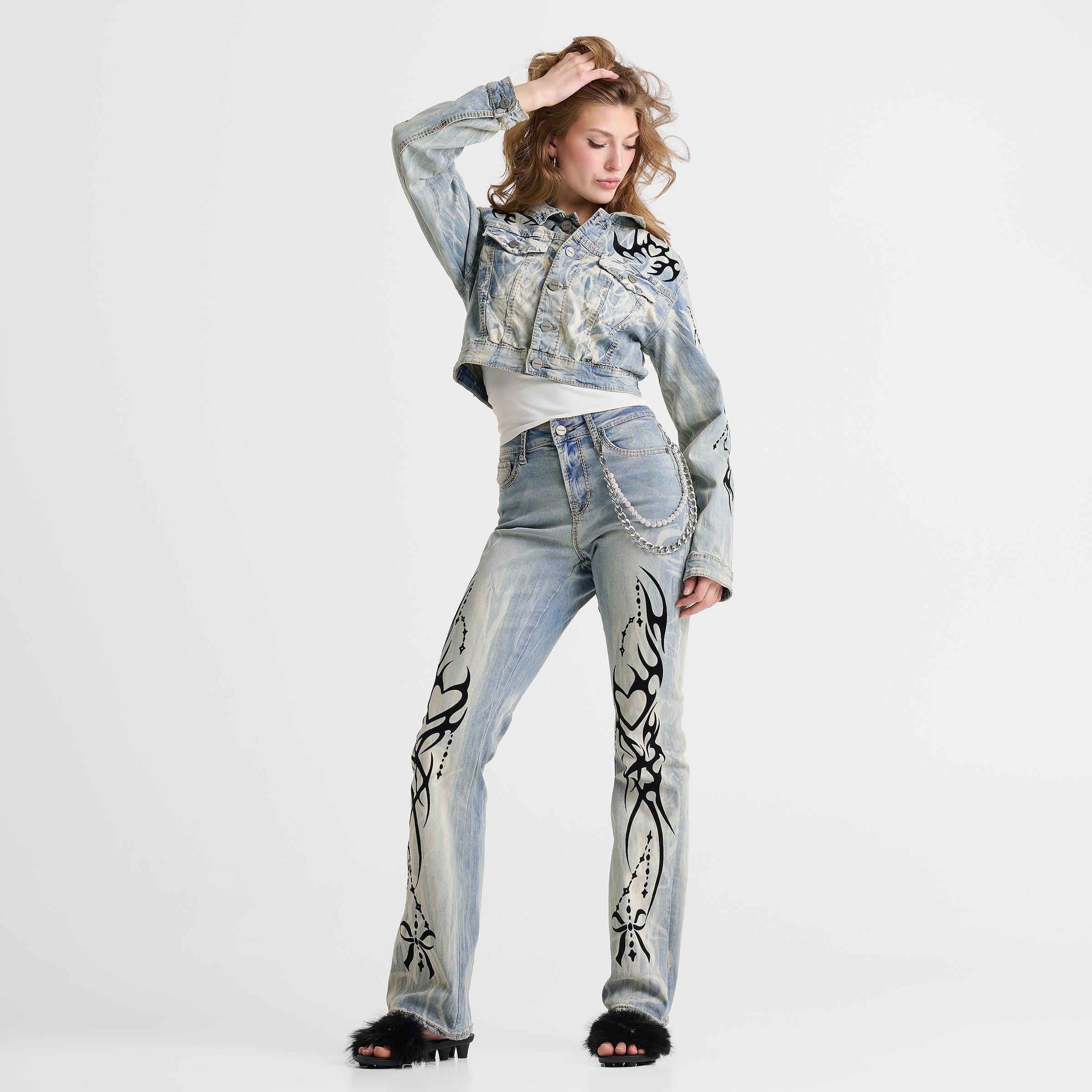 Women's Smoke Rise Ruby Heart High-Rise Bootcut Jeans