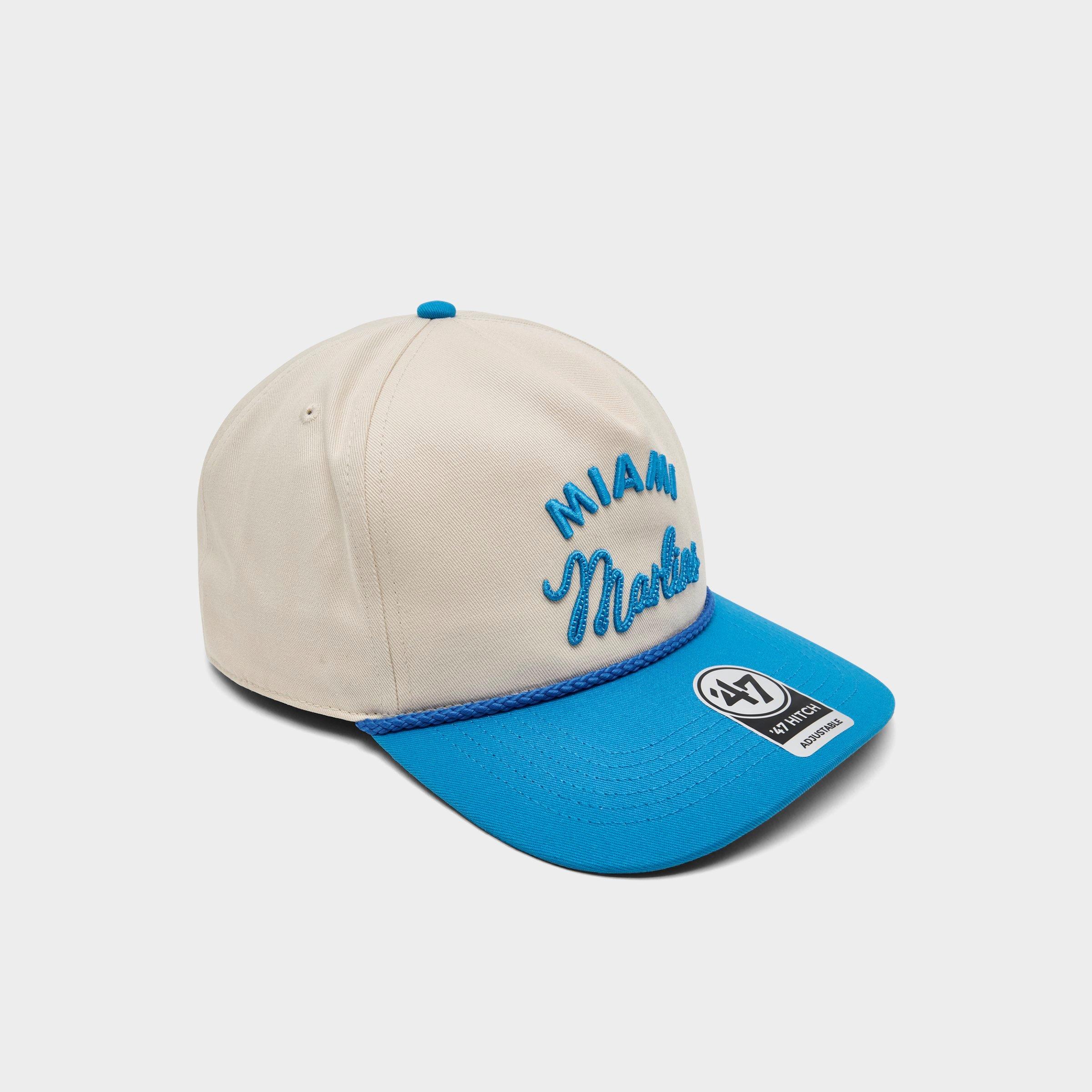 '47 Miami Marlins MLB Rope Script Hitch Snapback Hat