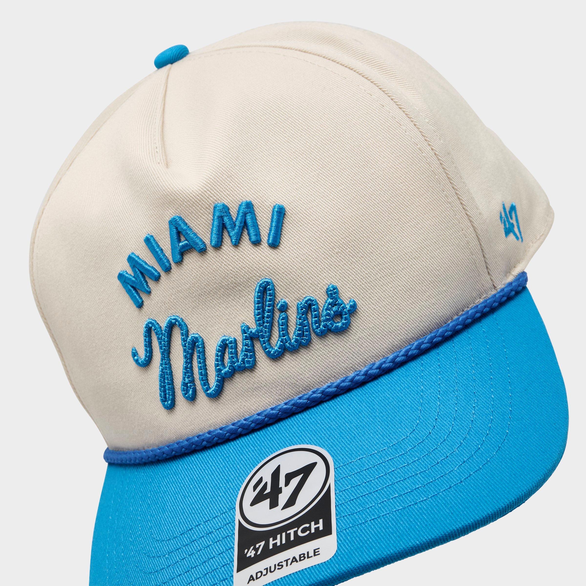 '47 Miami Marlins MLB Rope Script Hitch Snapback Hat