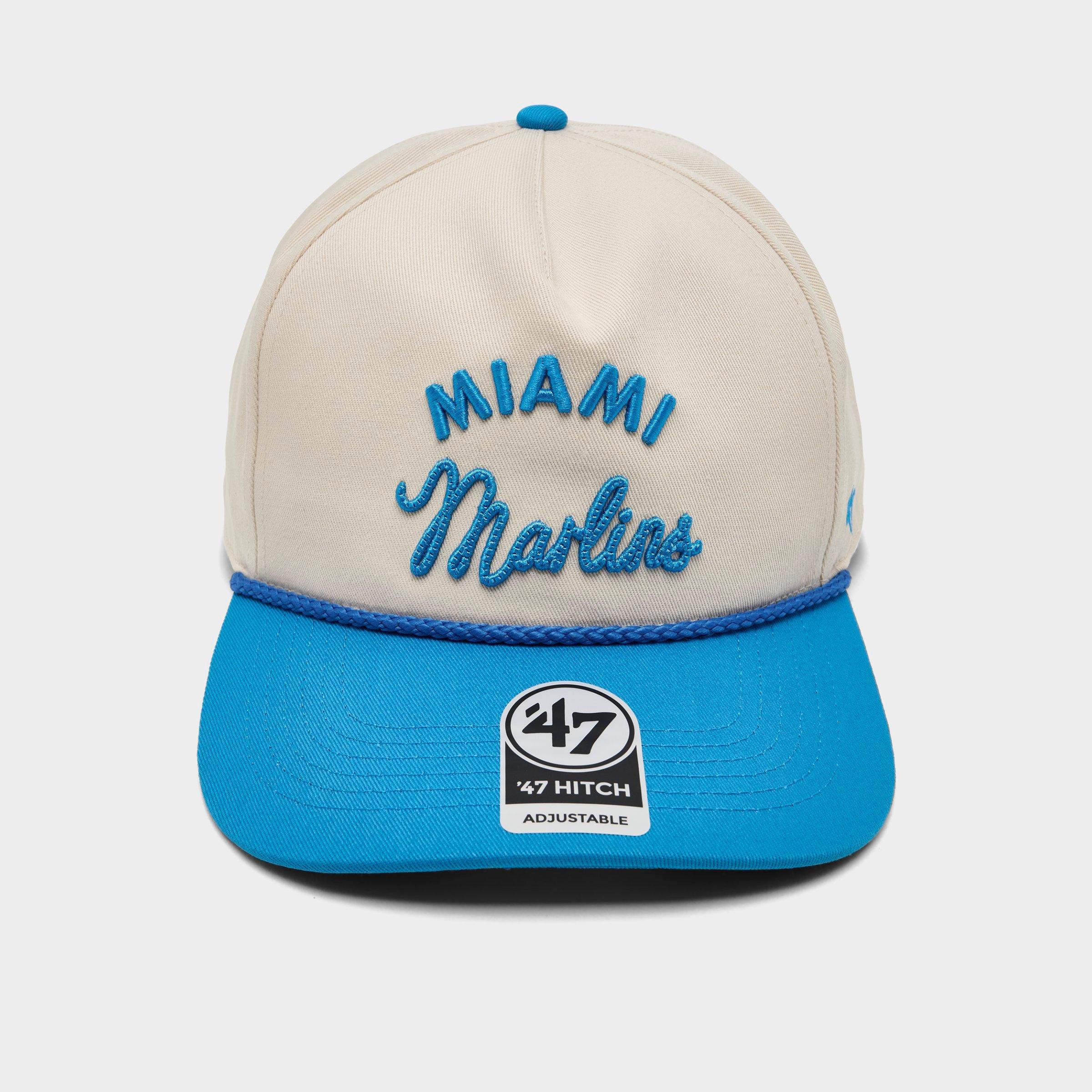 '47 Miami Marlins MLB Rope Script Hitch Snapback Hat
