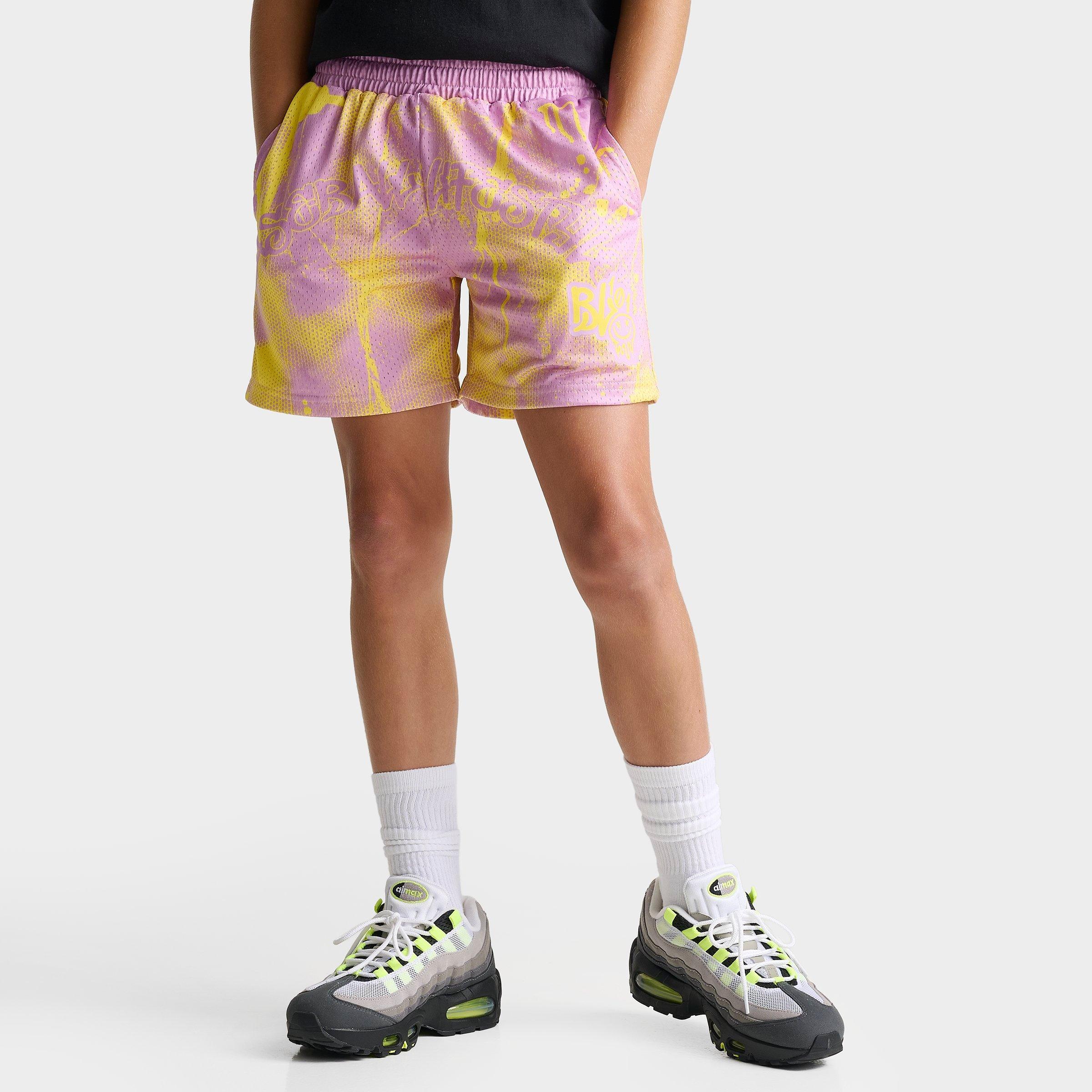 Big Kids' Baseball Lifestyle 101 Retro Graffiti Mesh Shorts