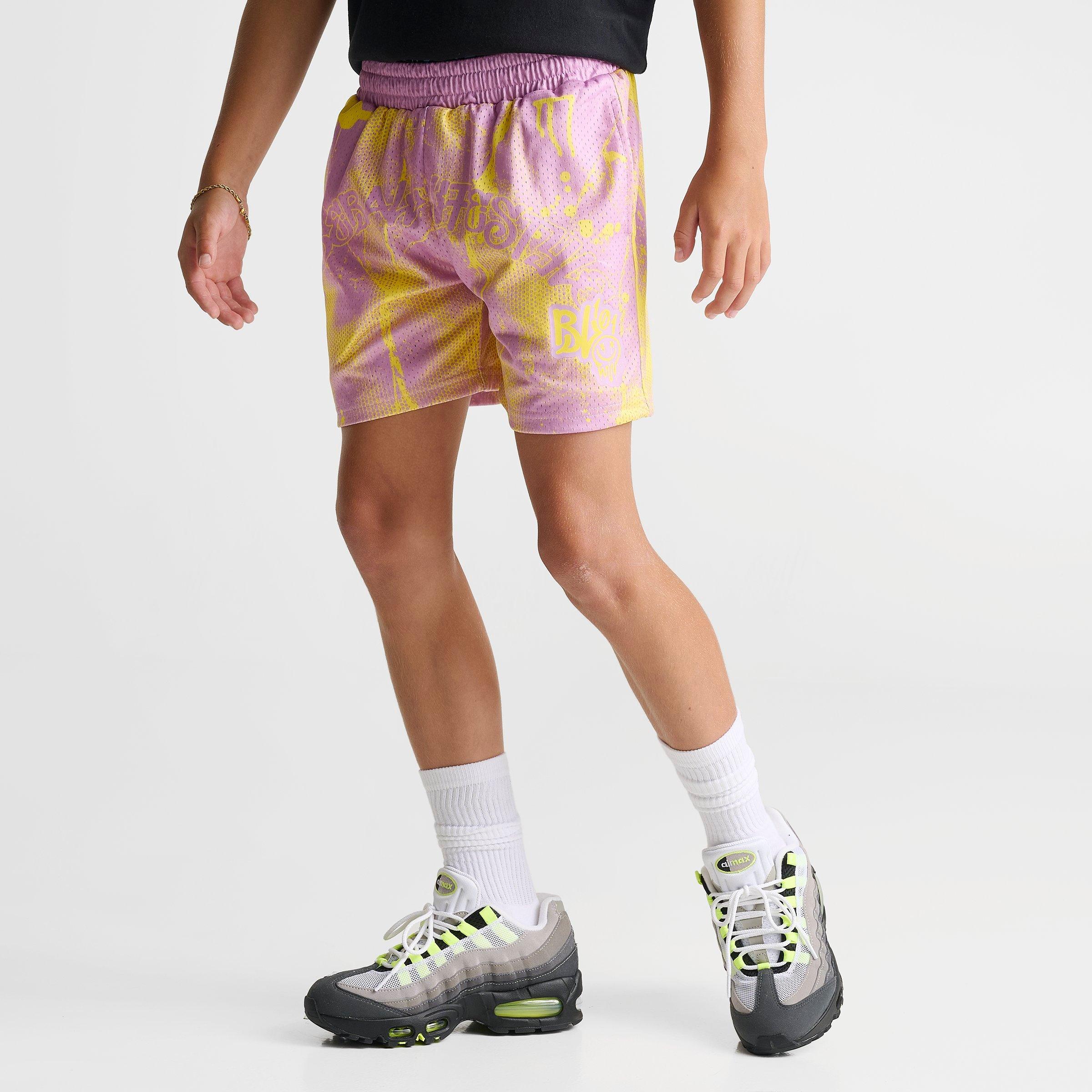 Big Kids' Baseball Lifestyle 101 Retro Graffiti Mesh Shorts
