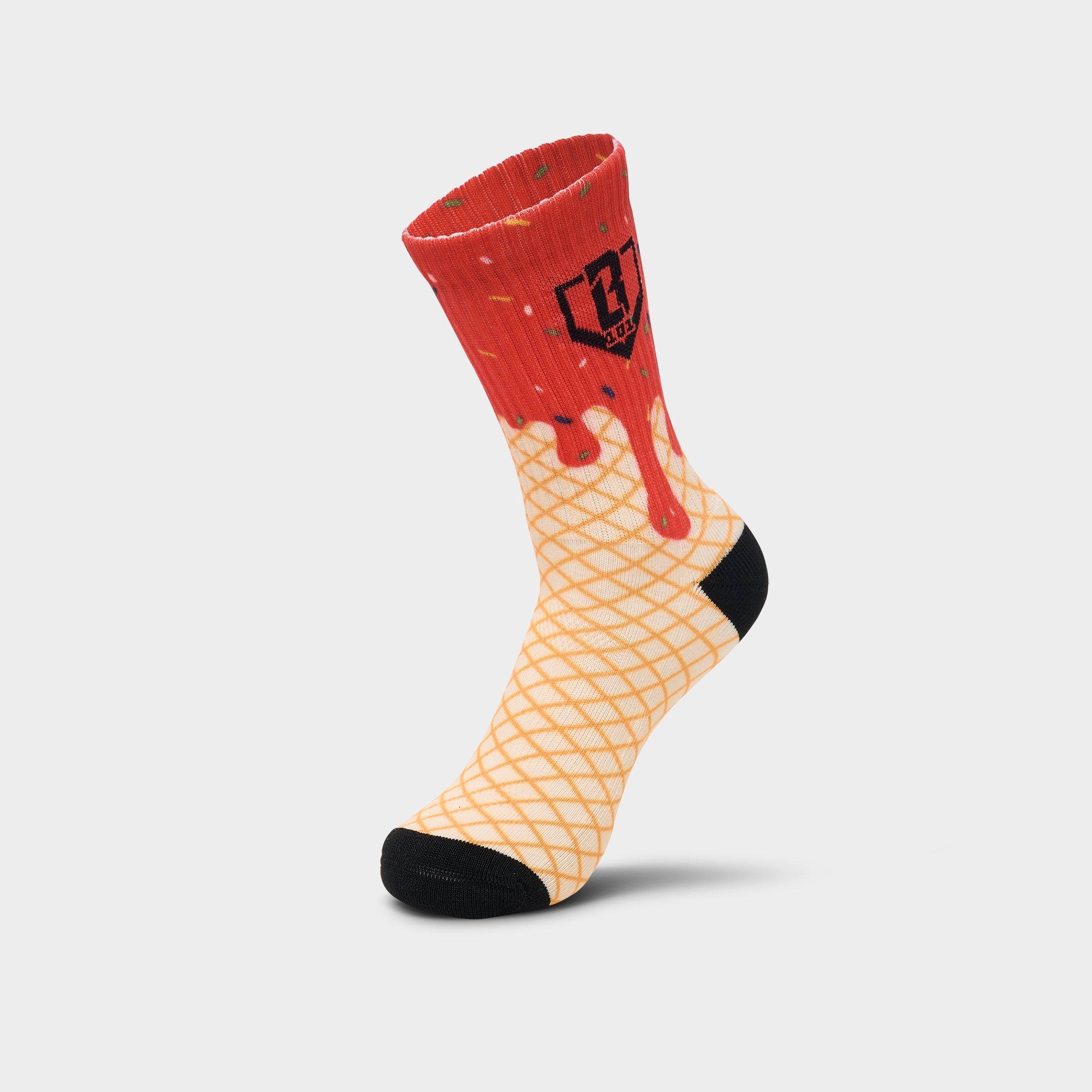 Men's Baseball Lifestyle 101 Ice Cream Performance Crew Socks (3-Pack)