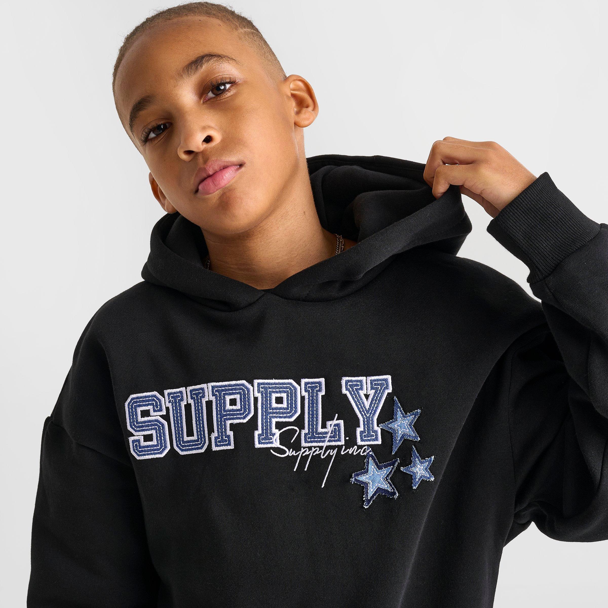 Kids' Supply & Demand Denim Stars Pullover Hoodie