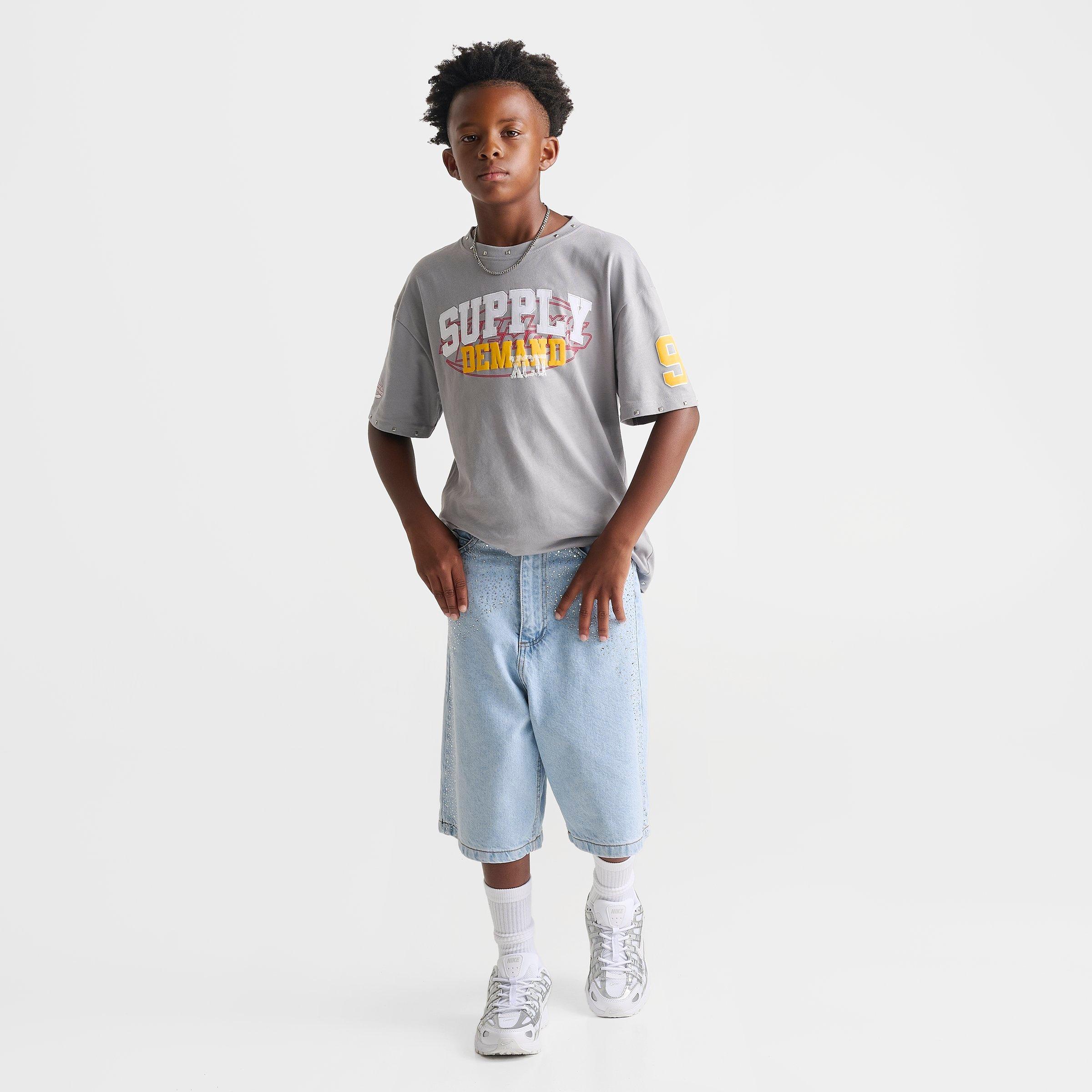 Big Kids' Supply & Demand Rhinestone Shorts
