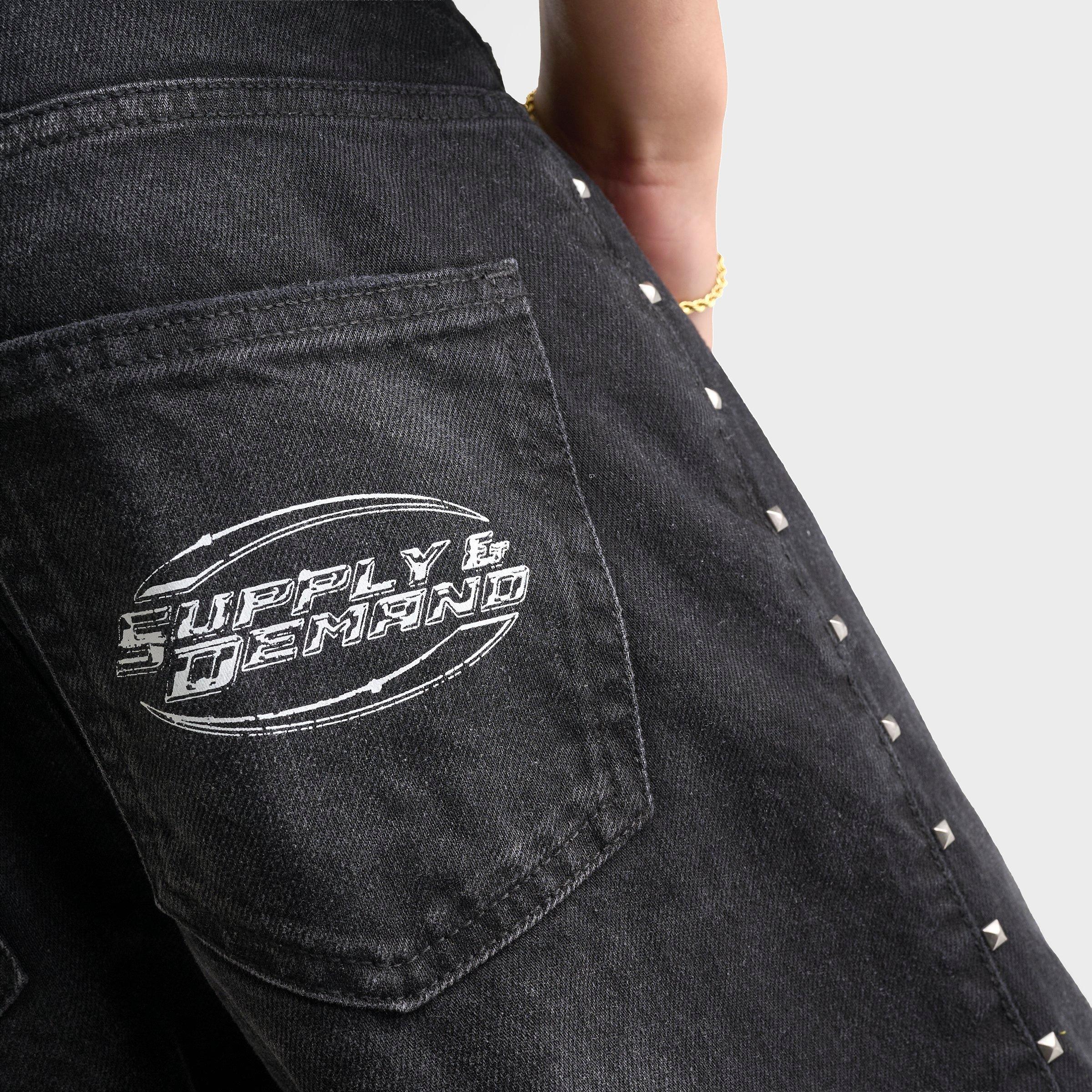 Big Kids' Supply & Demand Studded Denim Shorts
