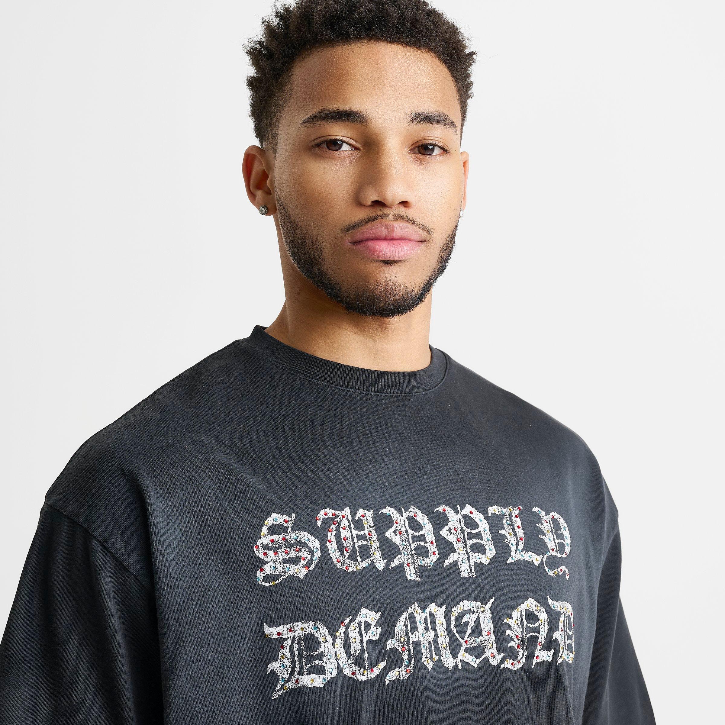 Men's Supply & Demand Glitter Crop T-Shirt