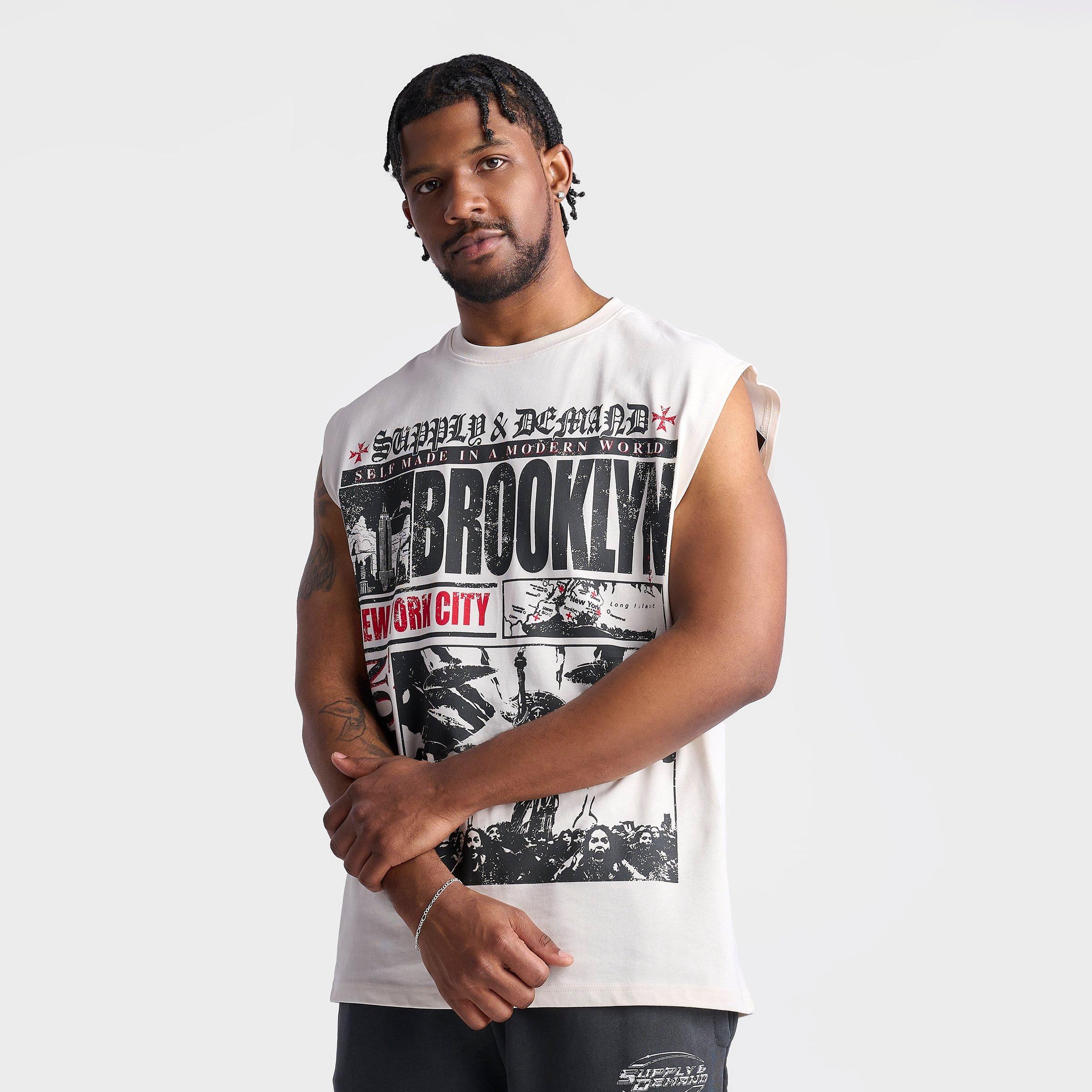 Men's Supply & Demand Tabloid Graphic Sleeveless T-Shirt