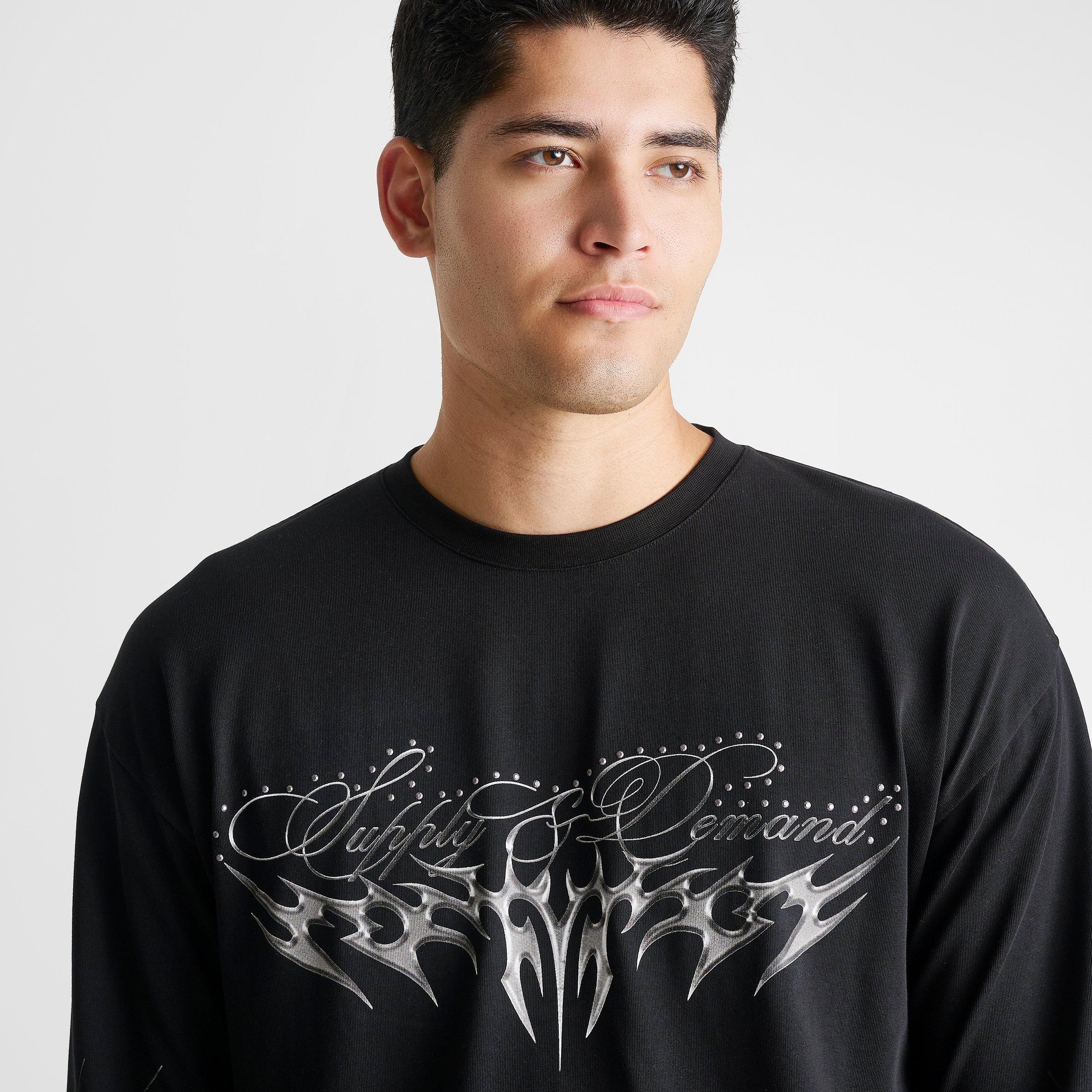 Men's Supply & Demand Twist Graphic Long-Sleeve T-Shirt