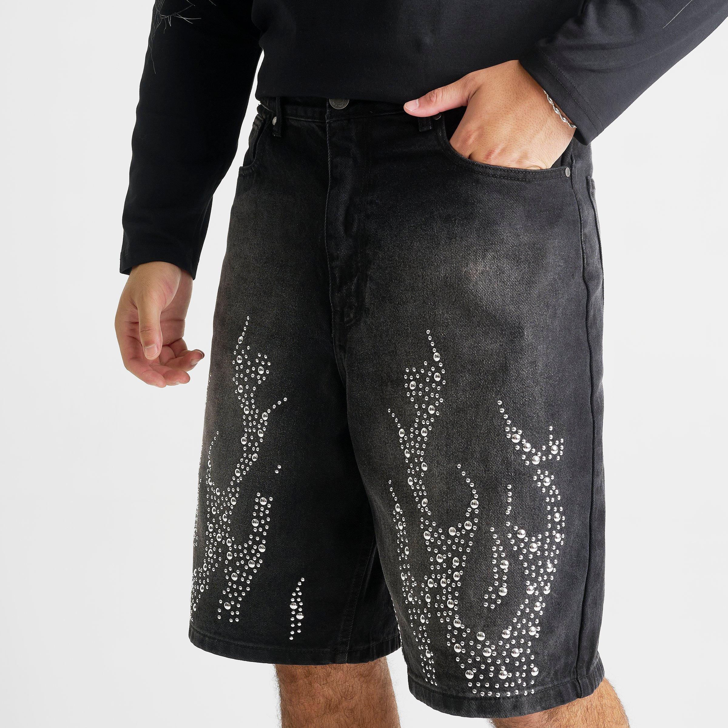 Men's Supply & Demand Flame Denim Shorts