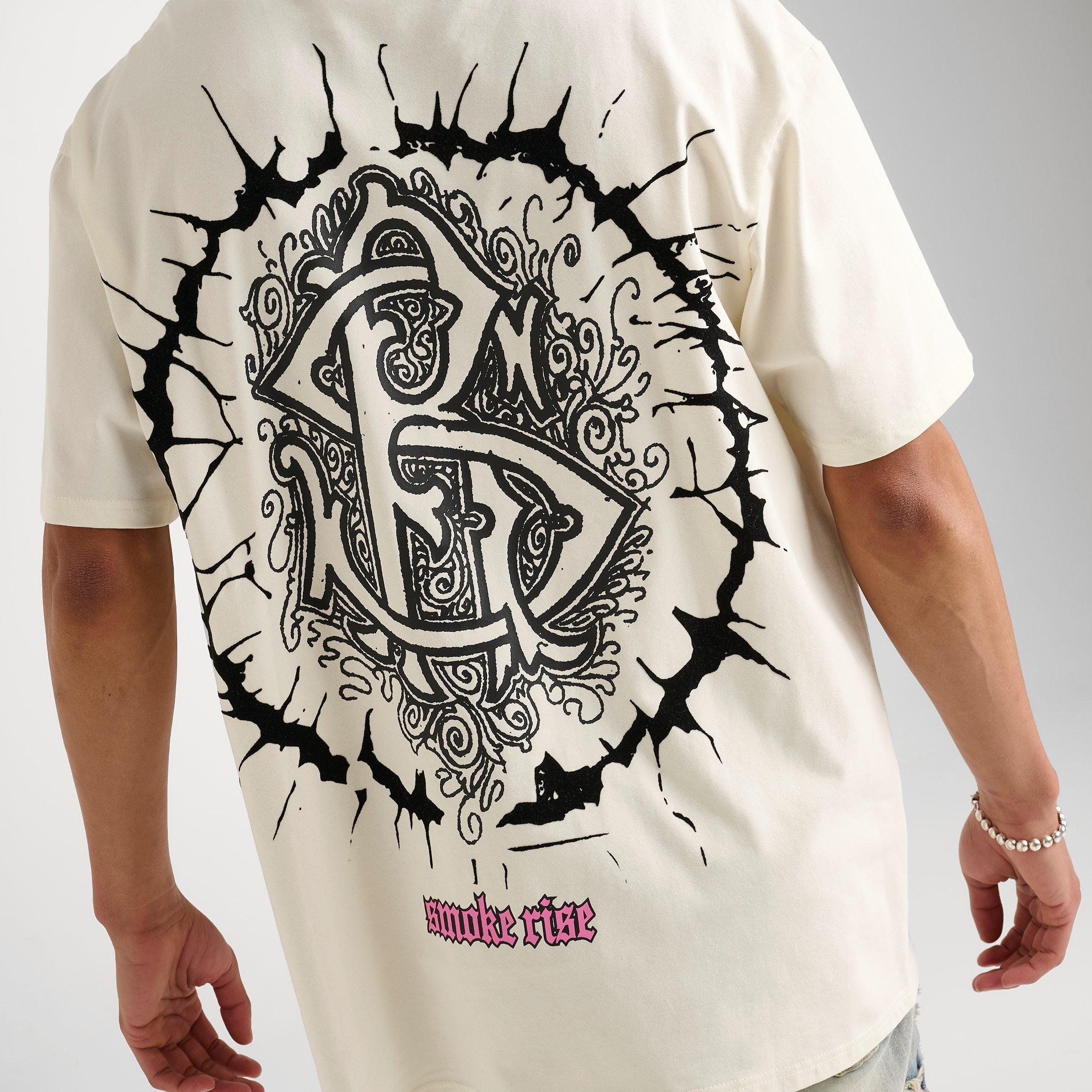 Men's Smoke Rise Dystopia Skulls Graphic T-Shirt