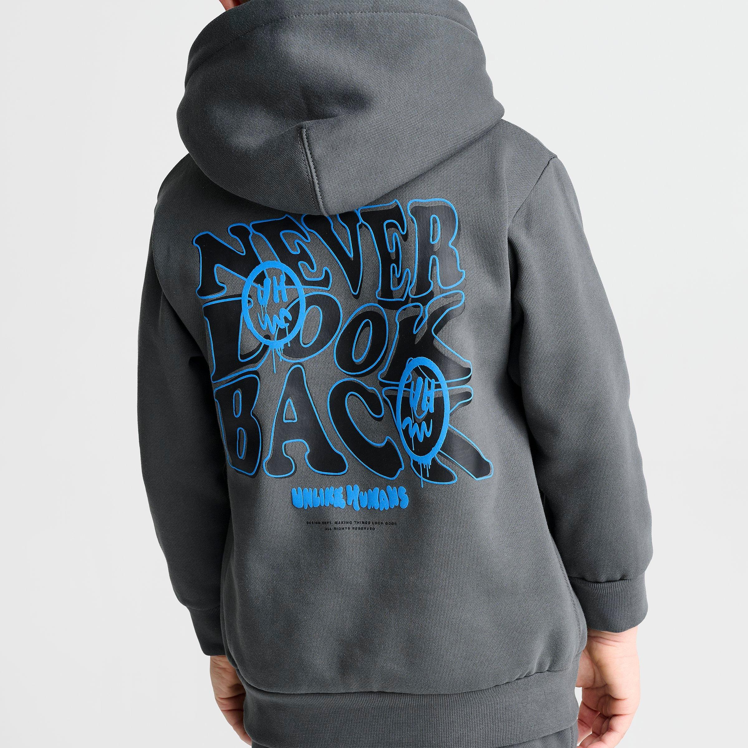 Little Kids' Unlike Humans Never Look Back Pullover Hoodie and Sweatpants Set