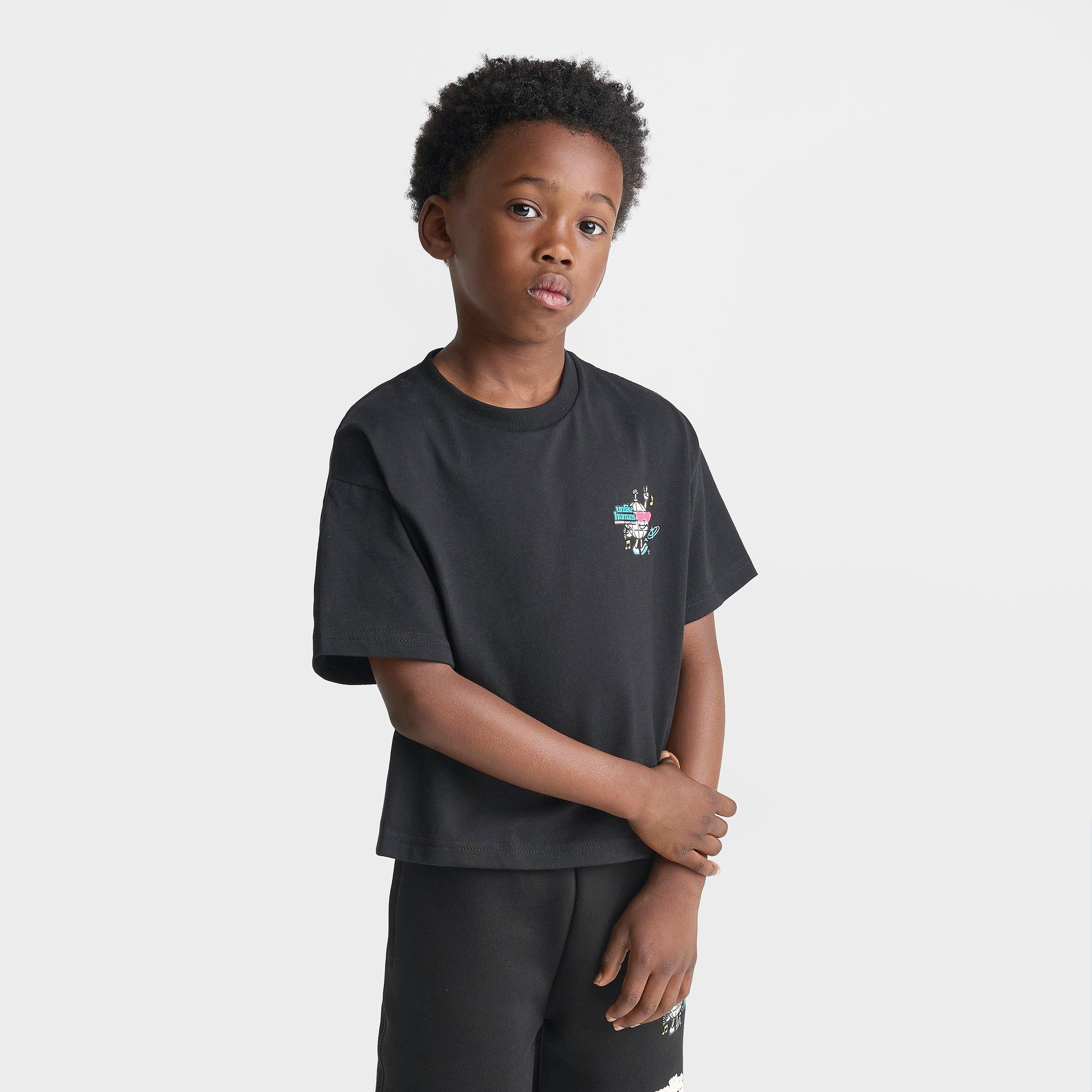 Little Kids' Unlike Humans Summer Party T-Shirt and Shorts Set