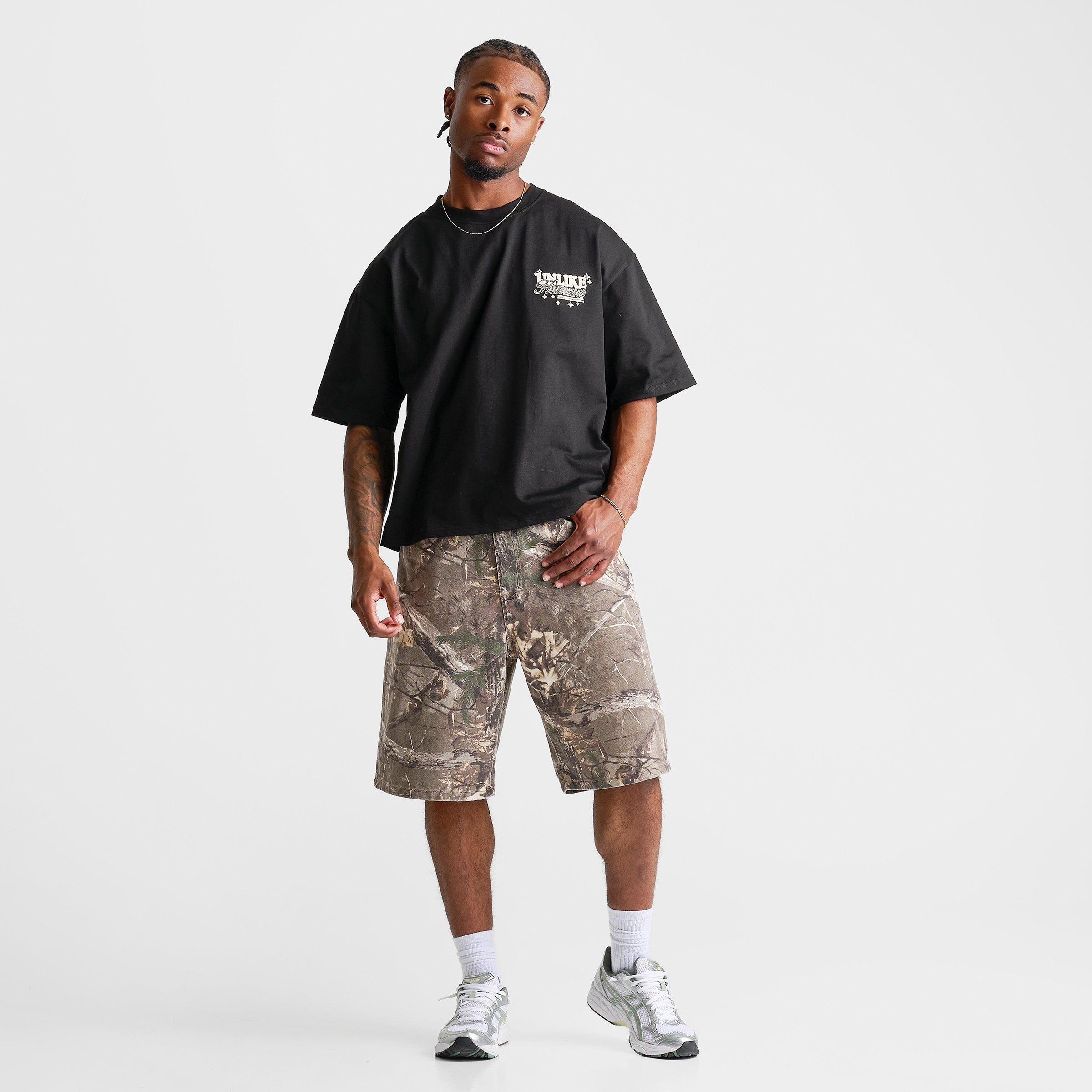 Men's Unlike Humans Savis Camo Denim Shorts