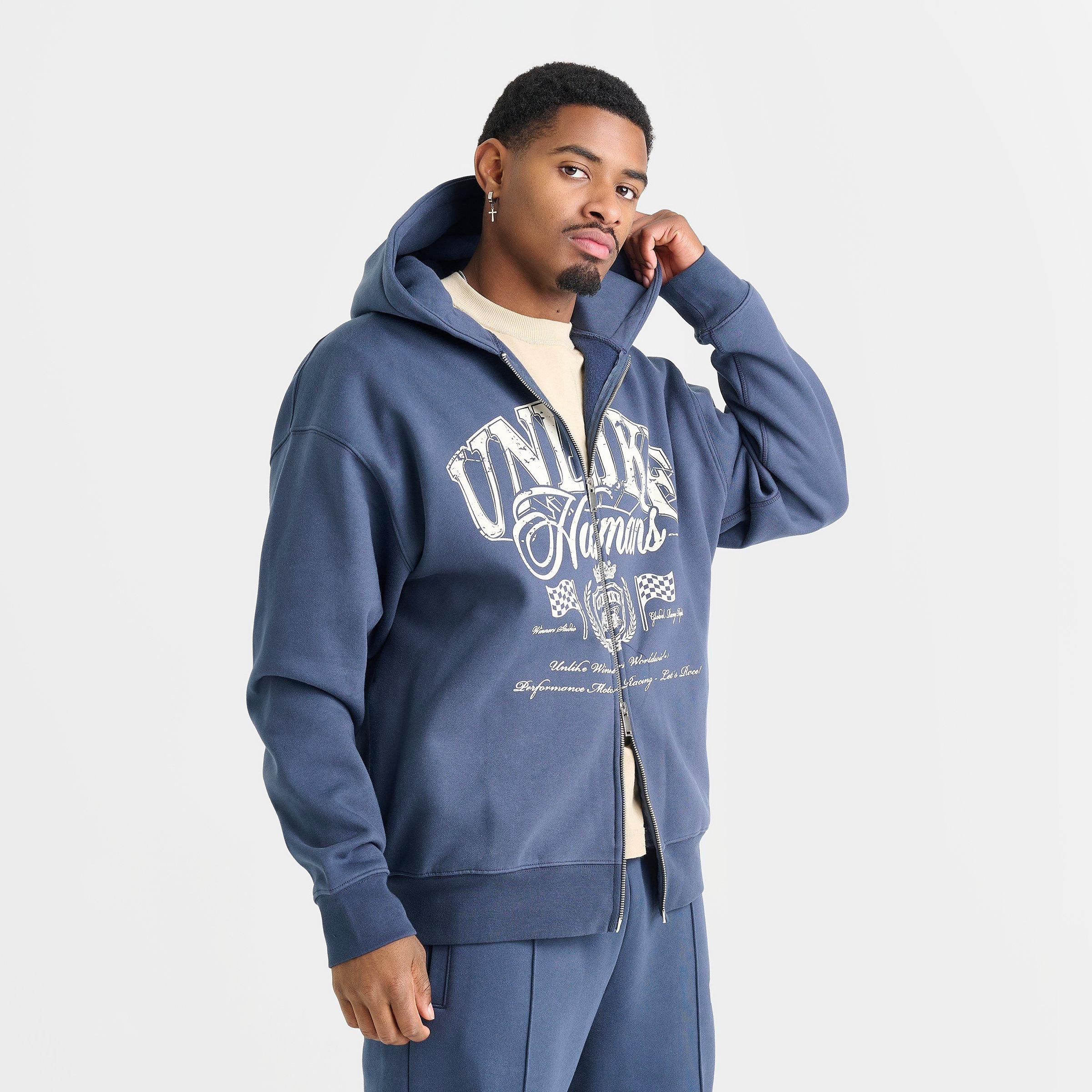 Men's Unlike Humans Motor Graphic Fleece Full-Zip Hoodie
