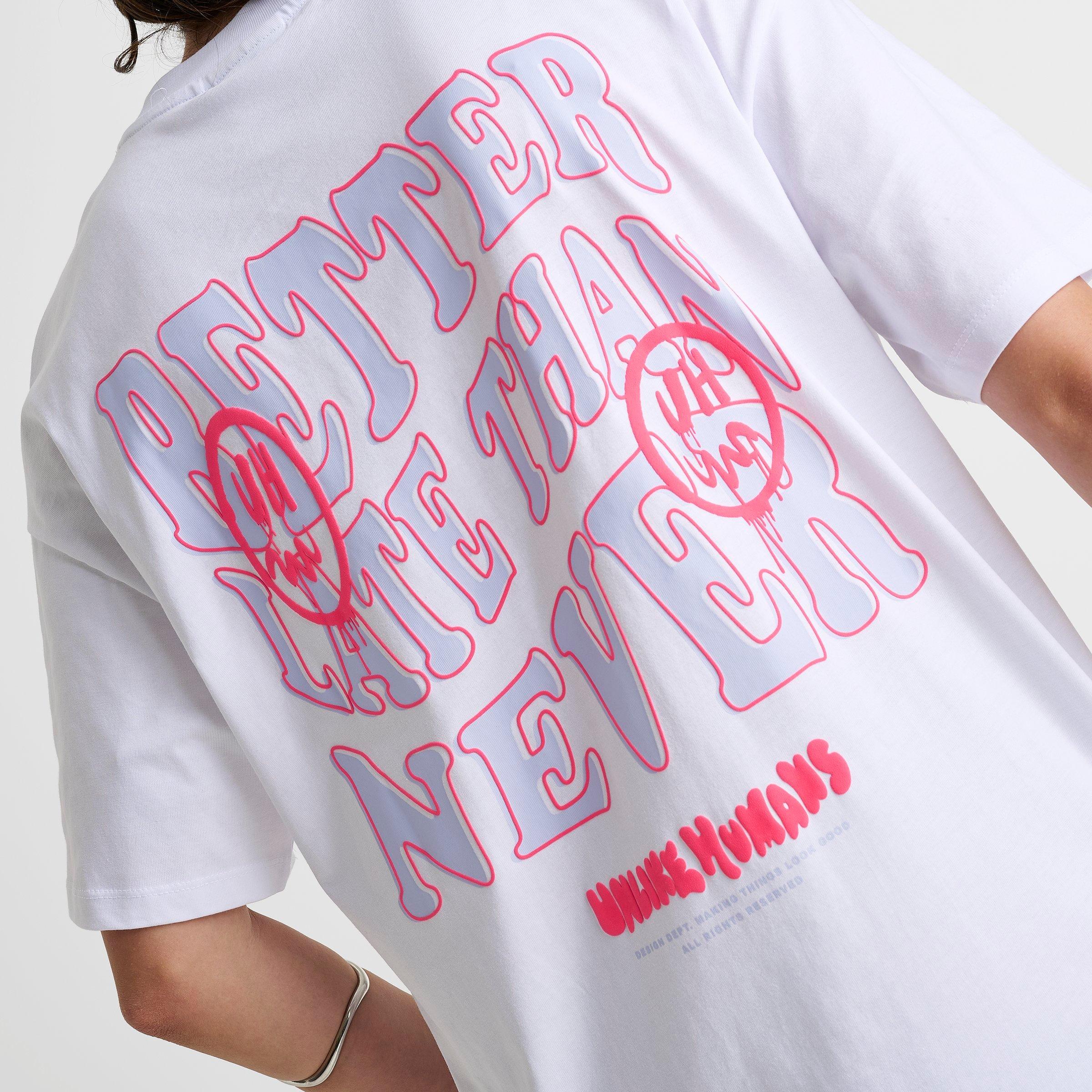 Women's Unlike Humans Better Late Than Never T-Shirt