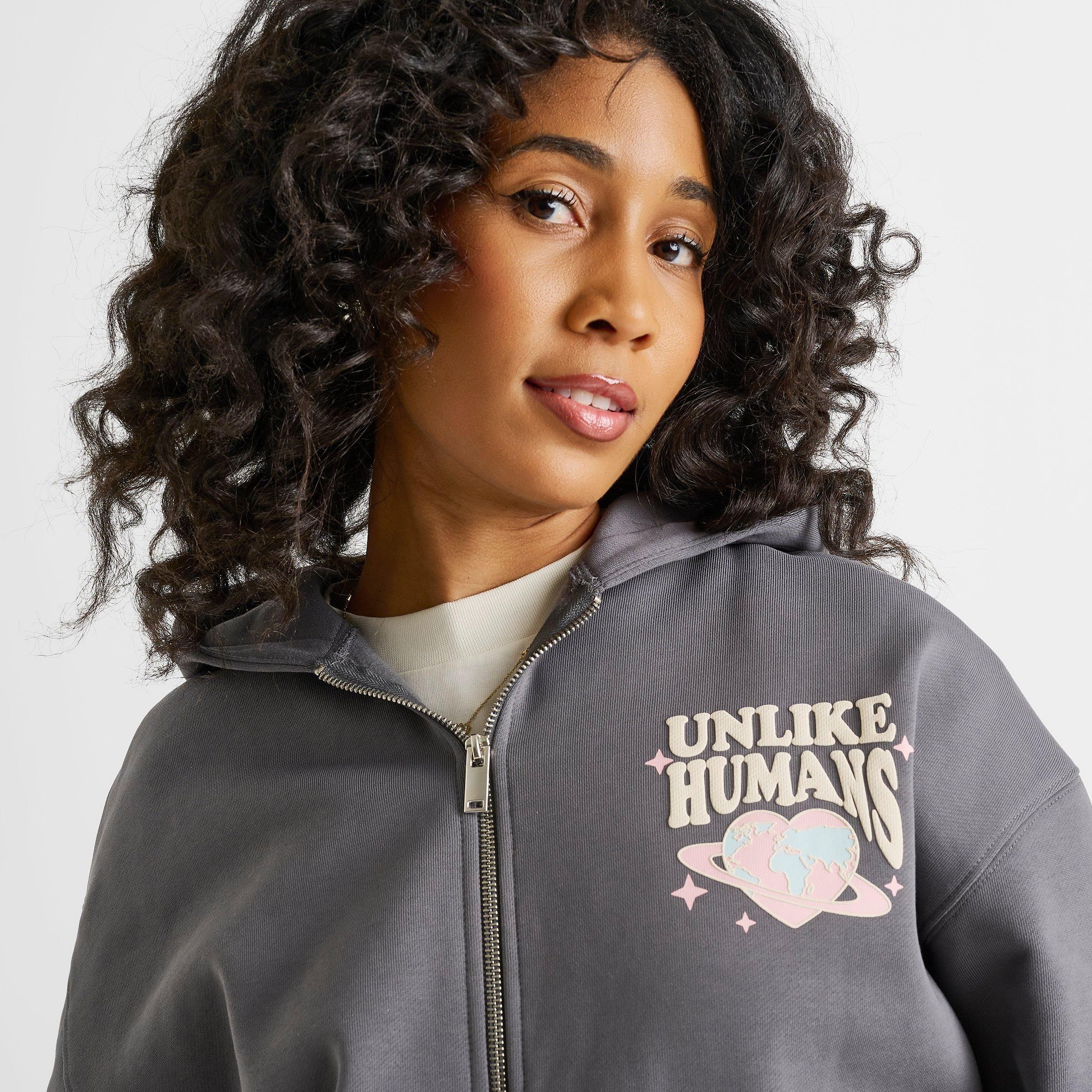 Women's Unlike Humans Saturn Heart Full-Zip Hoodie