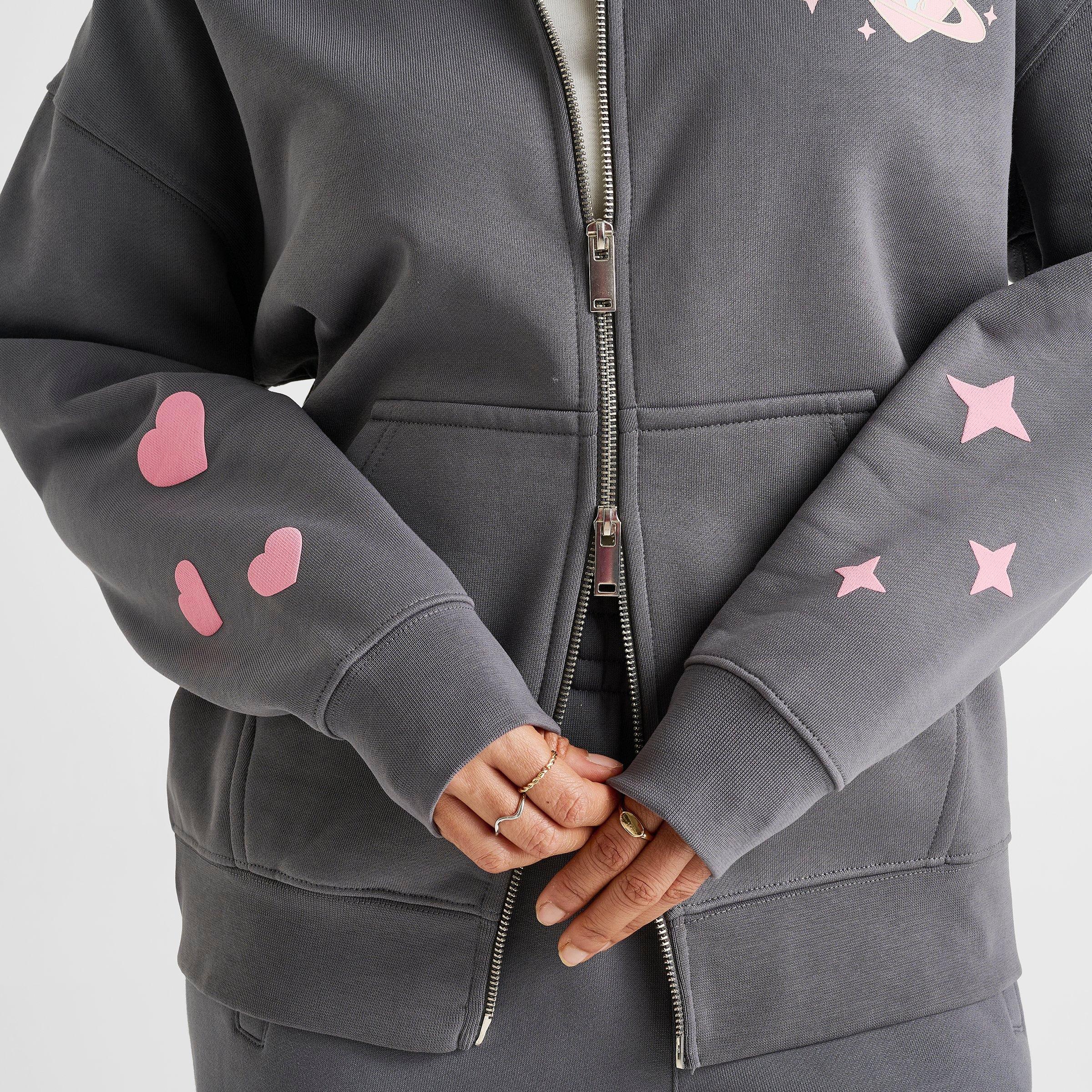 Women's Unlike Humans Saturn Heart Full-Zip Hoodie