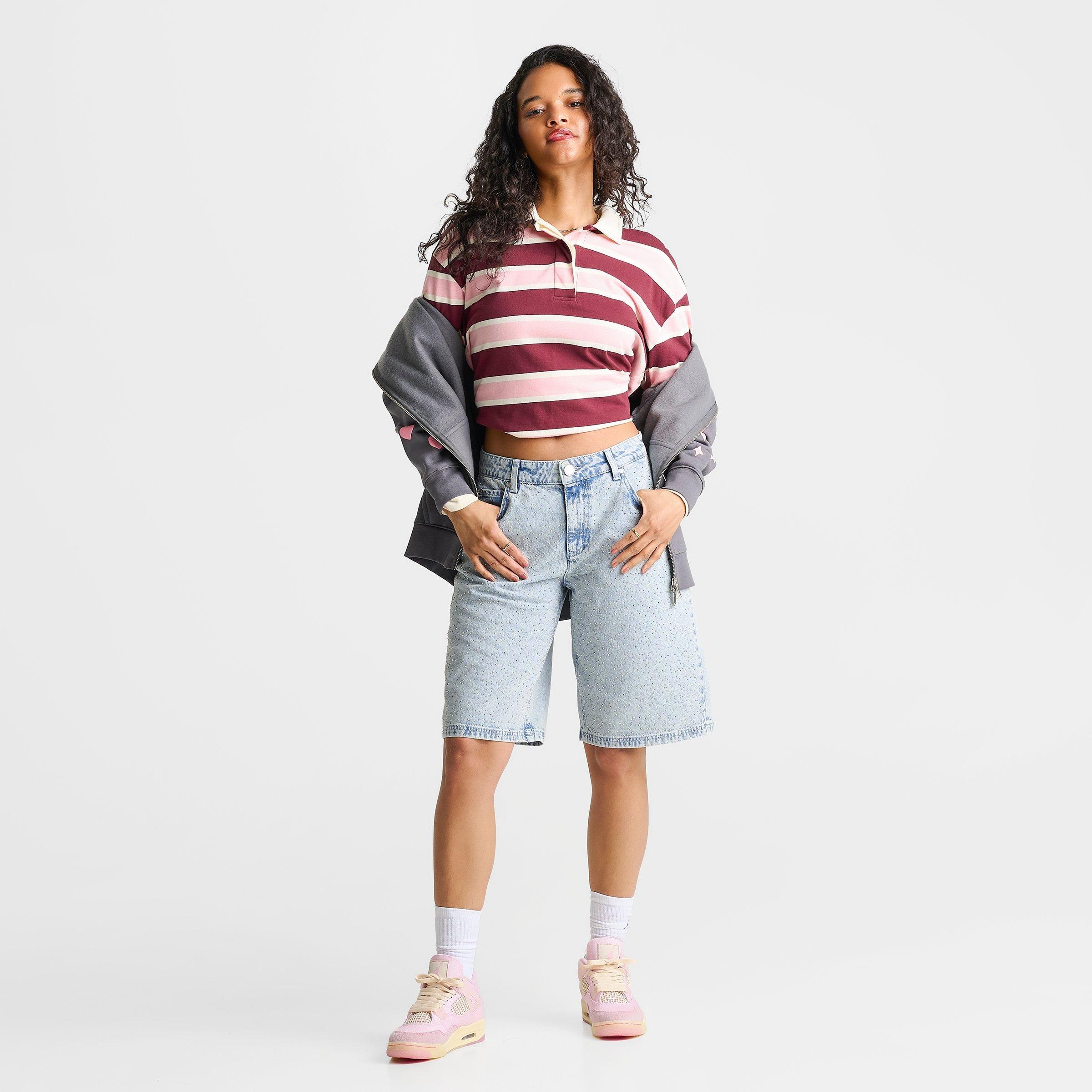 Women's Unlike Humans Rhinestone Denim Jorts