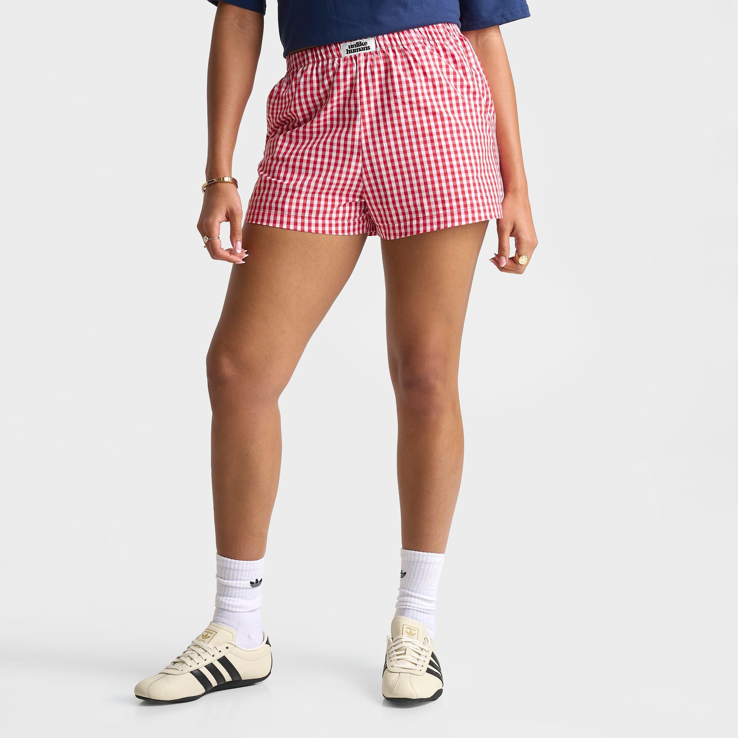 Women's Unlike Humans Gingham Boxer Shorts