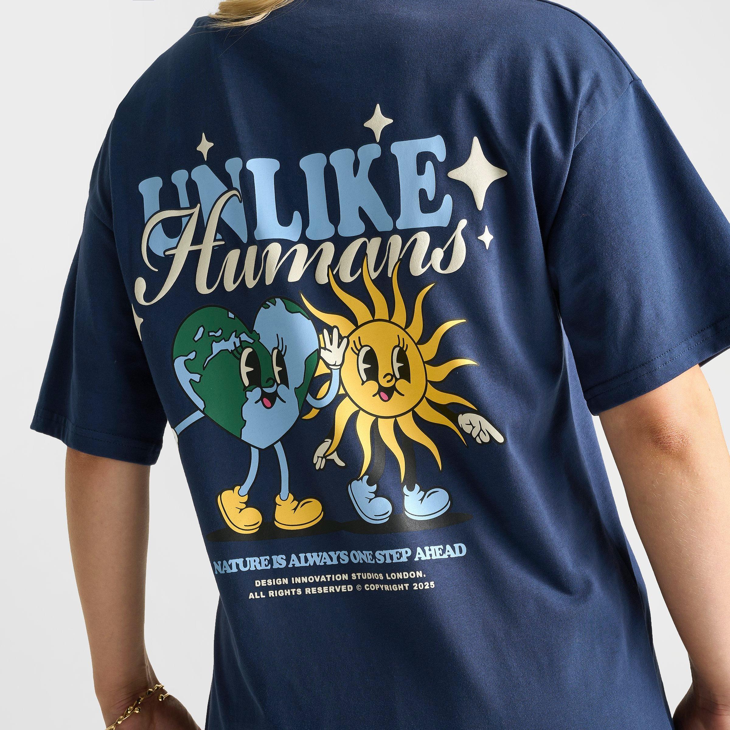 Women's Unlike Humans Sun Earth Graphic T-Shirt