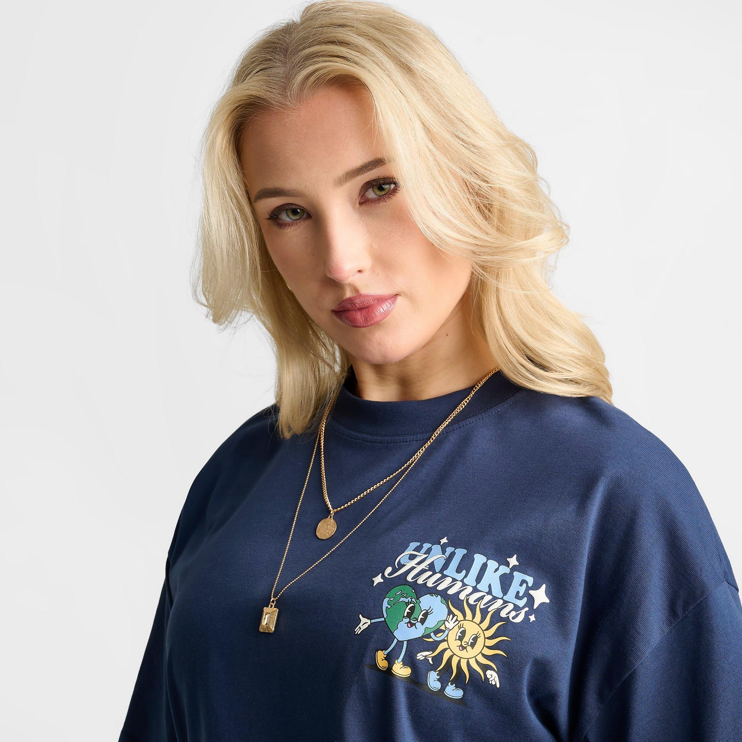 Women's Unlike Humans Sun Earth Graphic T-Shirt