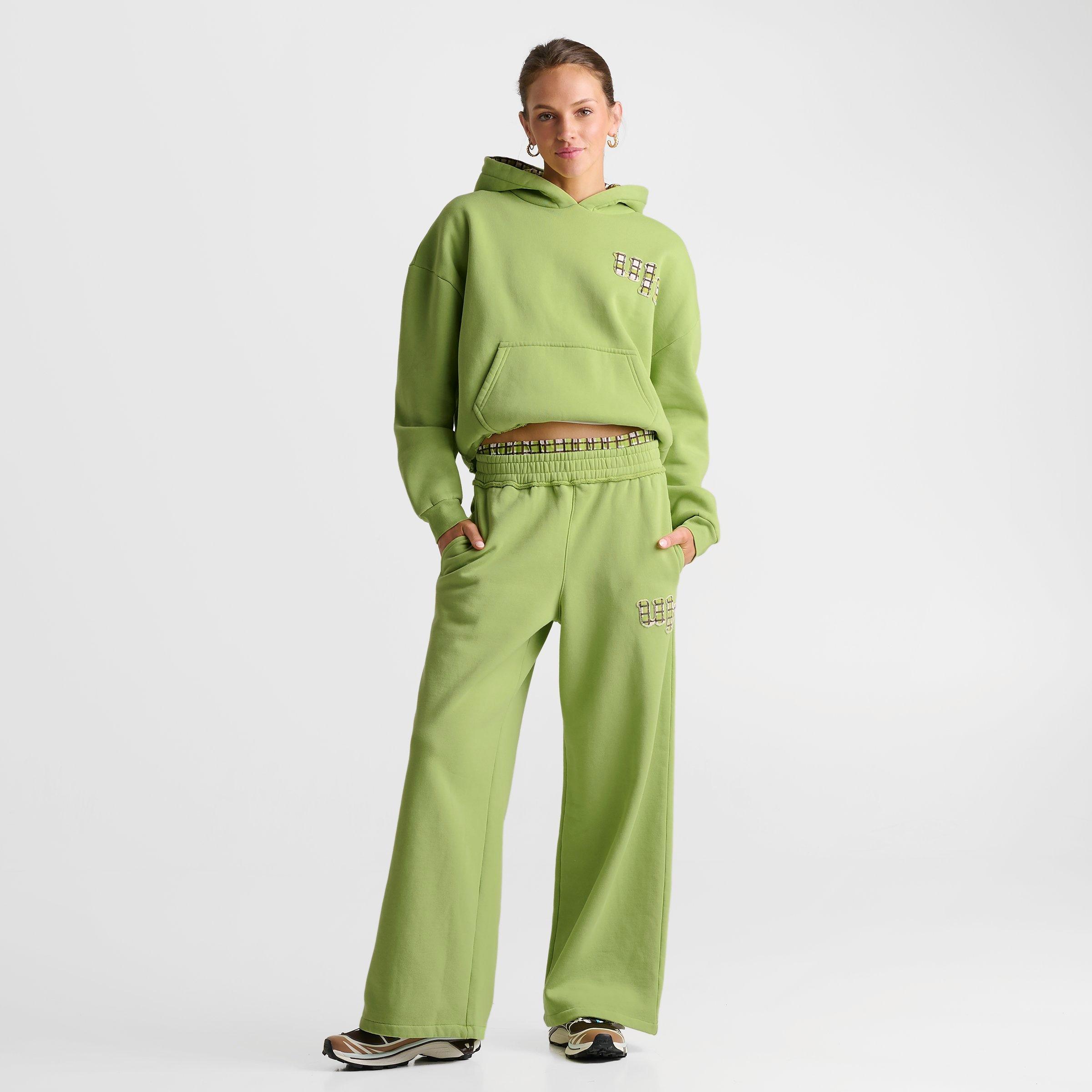 Women's Unlike Humans Washed Check Wide-Leg Pants