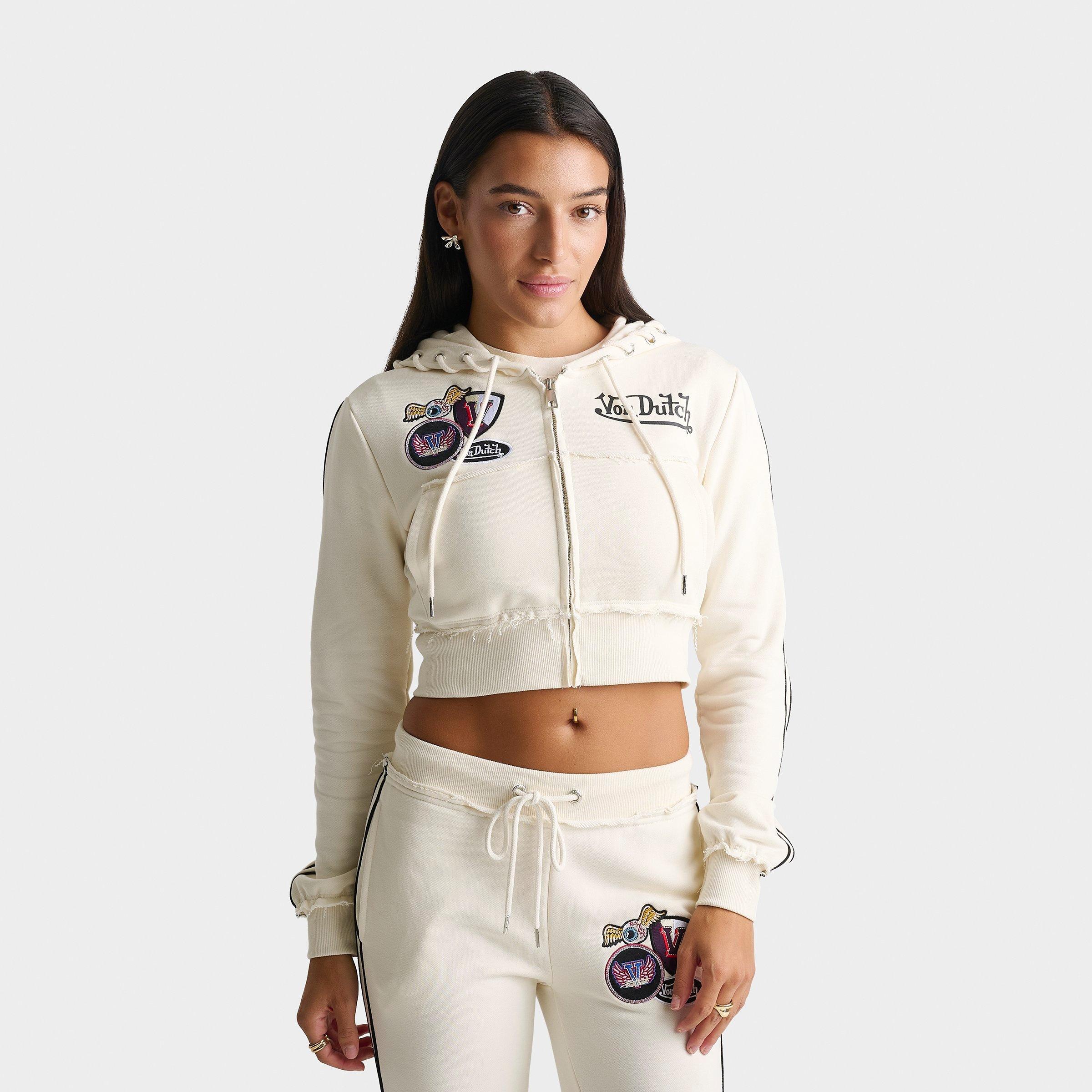 Women's Von Dutch Raw Edge Full-Zip Hoodie