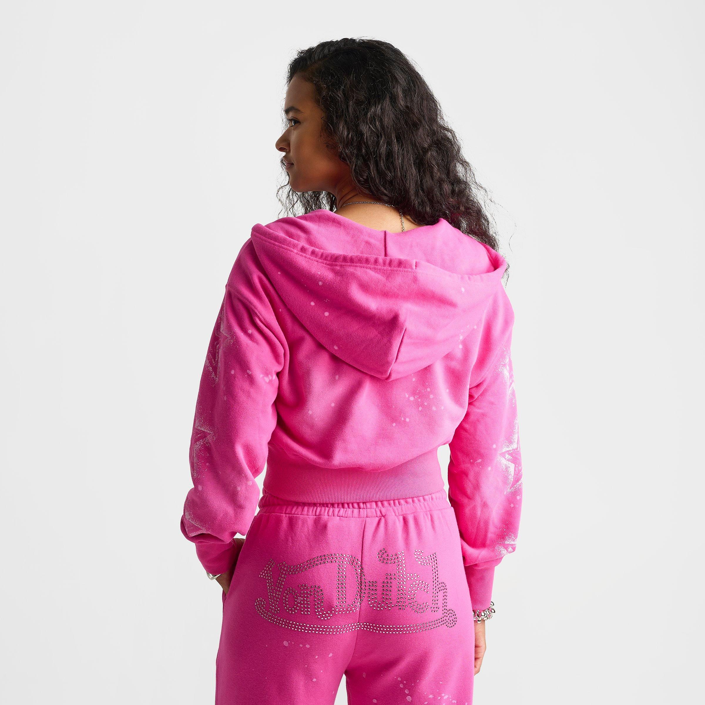 Women's Von Dutch Airbrush Spray Star Cropped Full-Zip Hoodie