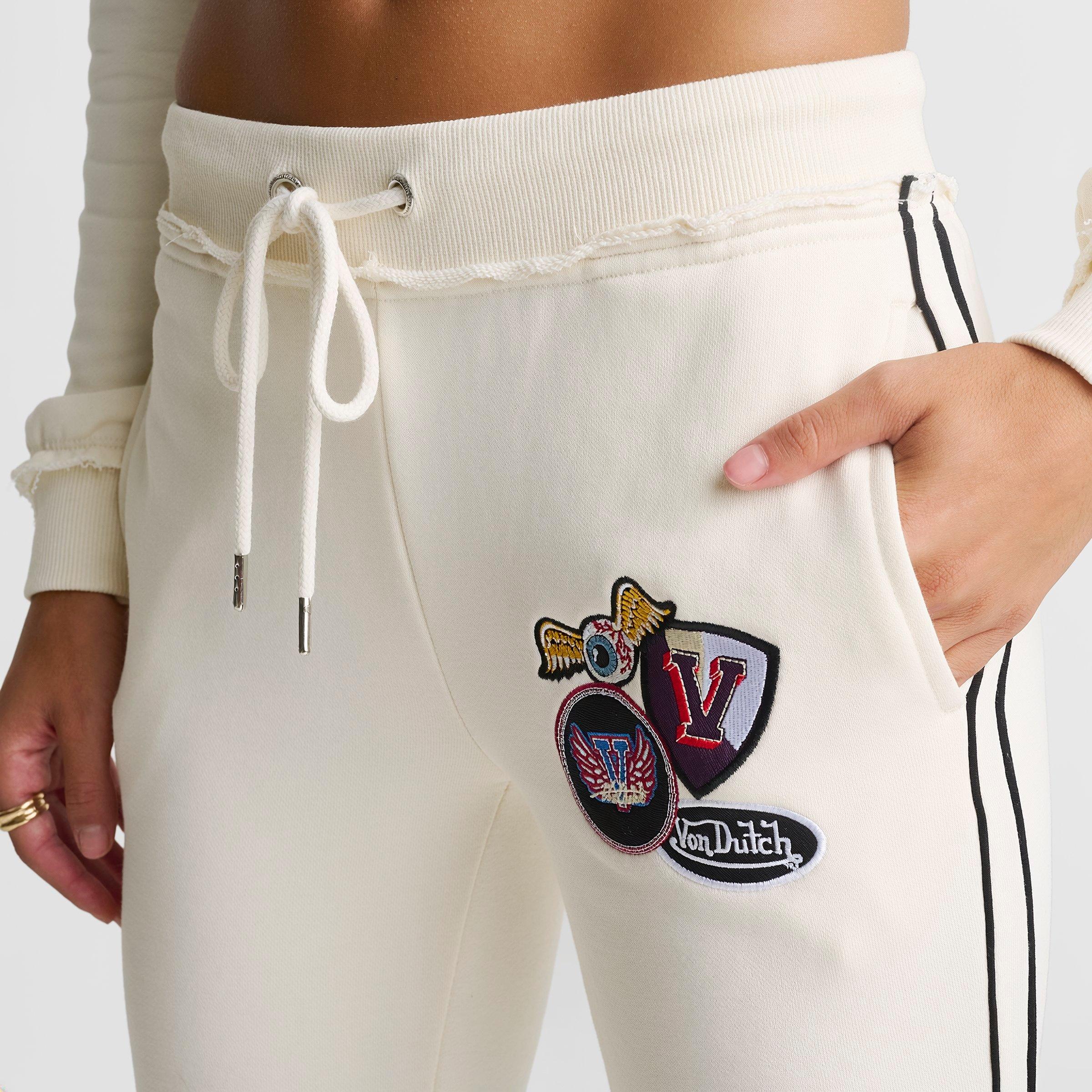 Women's Von Dutch Raw Edge Flare Jogger Pants